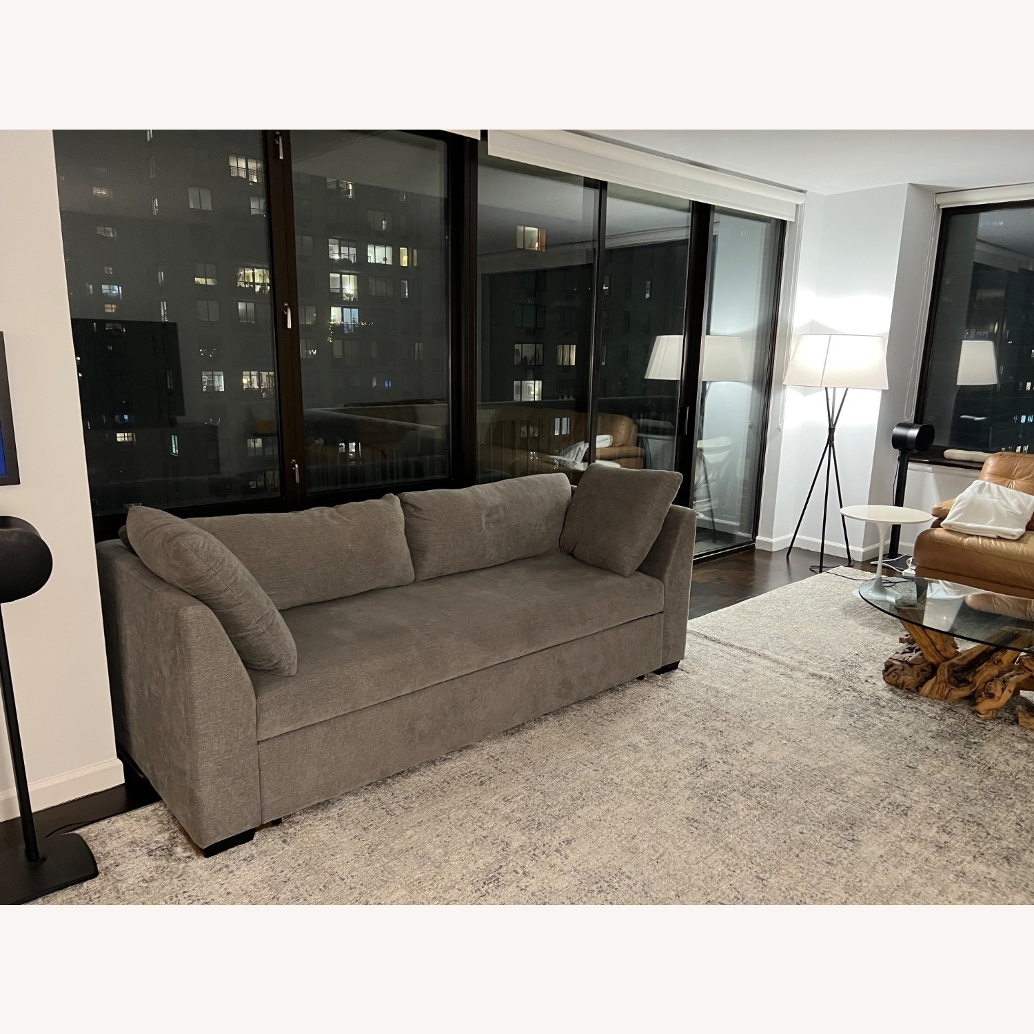 Thomasville Marion Fabric Convertible Sofa Gray - image-4