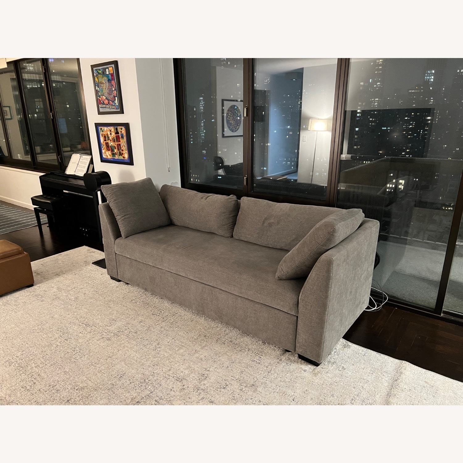 Thomasville Marion Fabric Convertible Sofa Gray - image-3