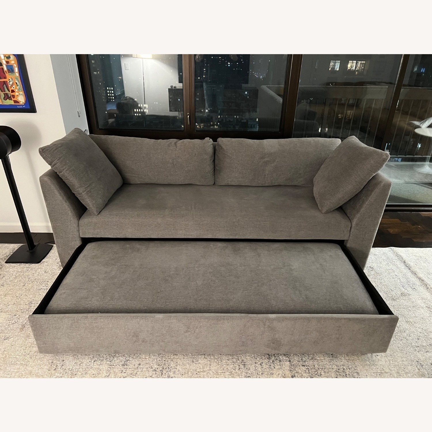 Thomasville Marion Fabric Convertible Sofa Gray - image-8