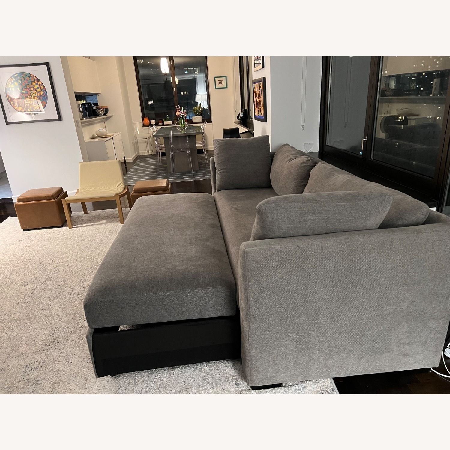 Thomasville Marion Fabric Convertible Sofa Gray - image-7