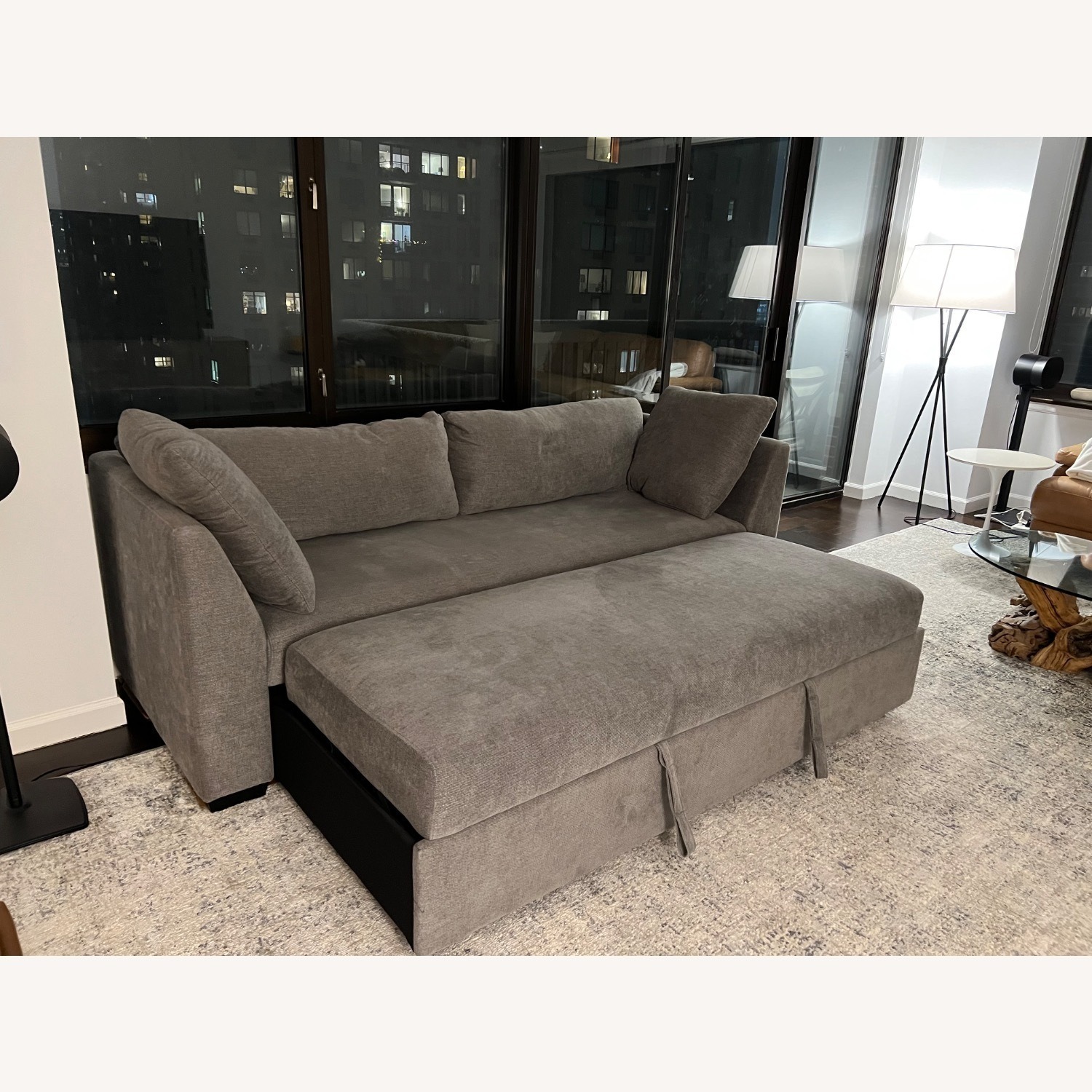Thomasville Marion Fabric Convertible Sofa Gray - image-5