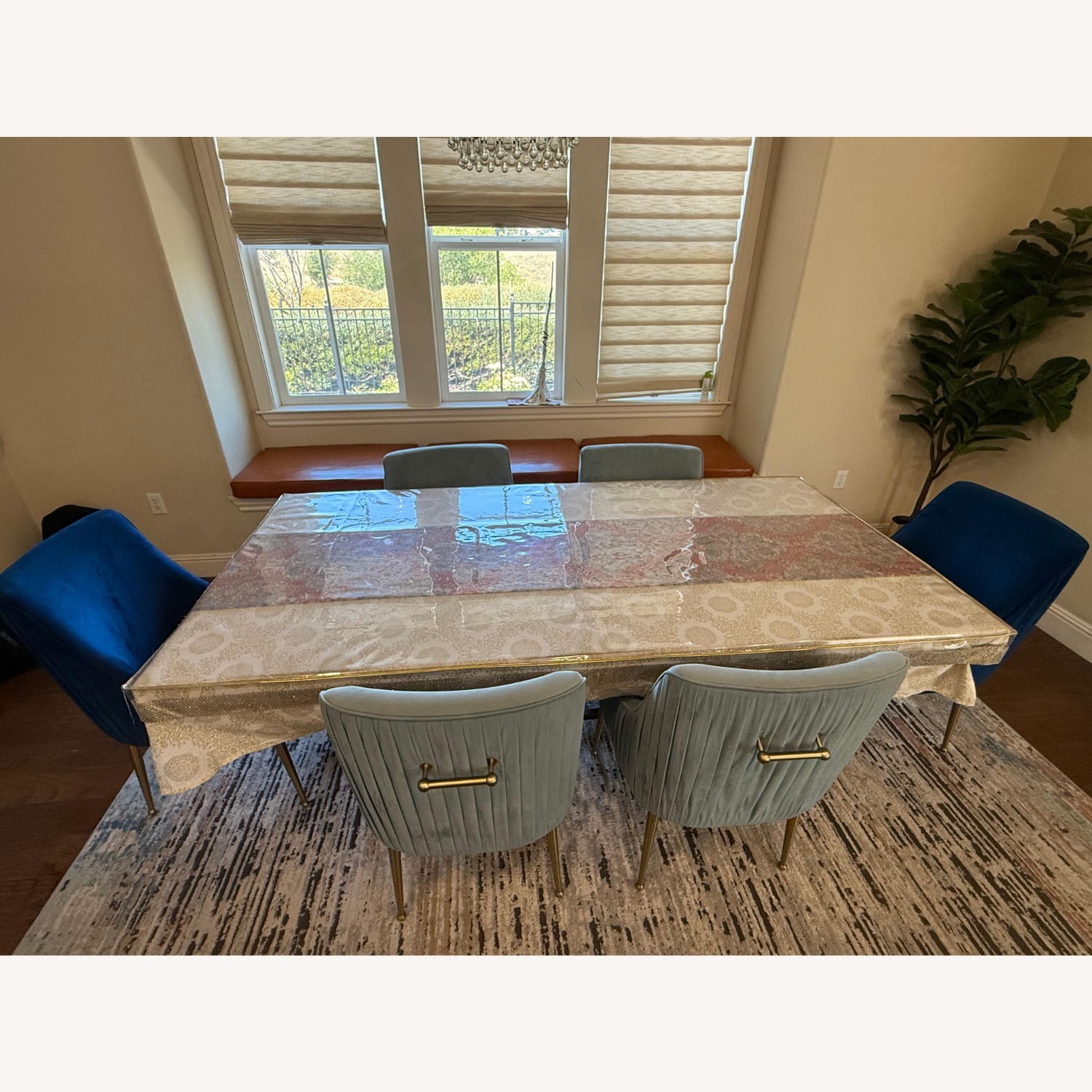 Sunpan Black Wood Dining Table with Chairs - image-3