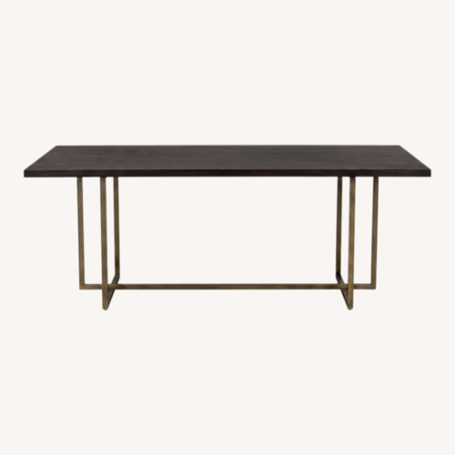 Used Sunpan Black Wood Dining Table with Chairs for sale on AptDeco