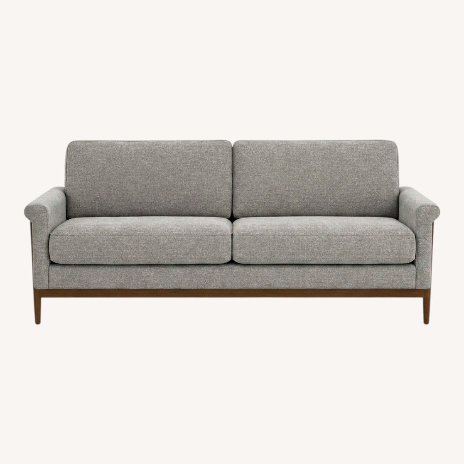 West Elm Leon Light Gray Fabric 2 Seater Sofa - image-0