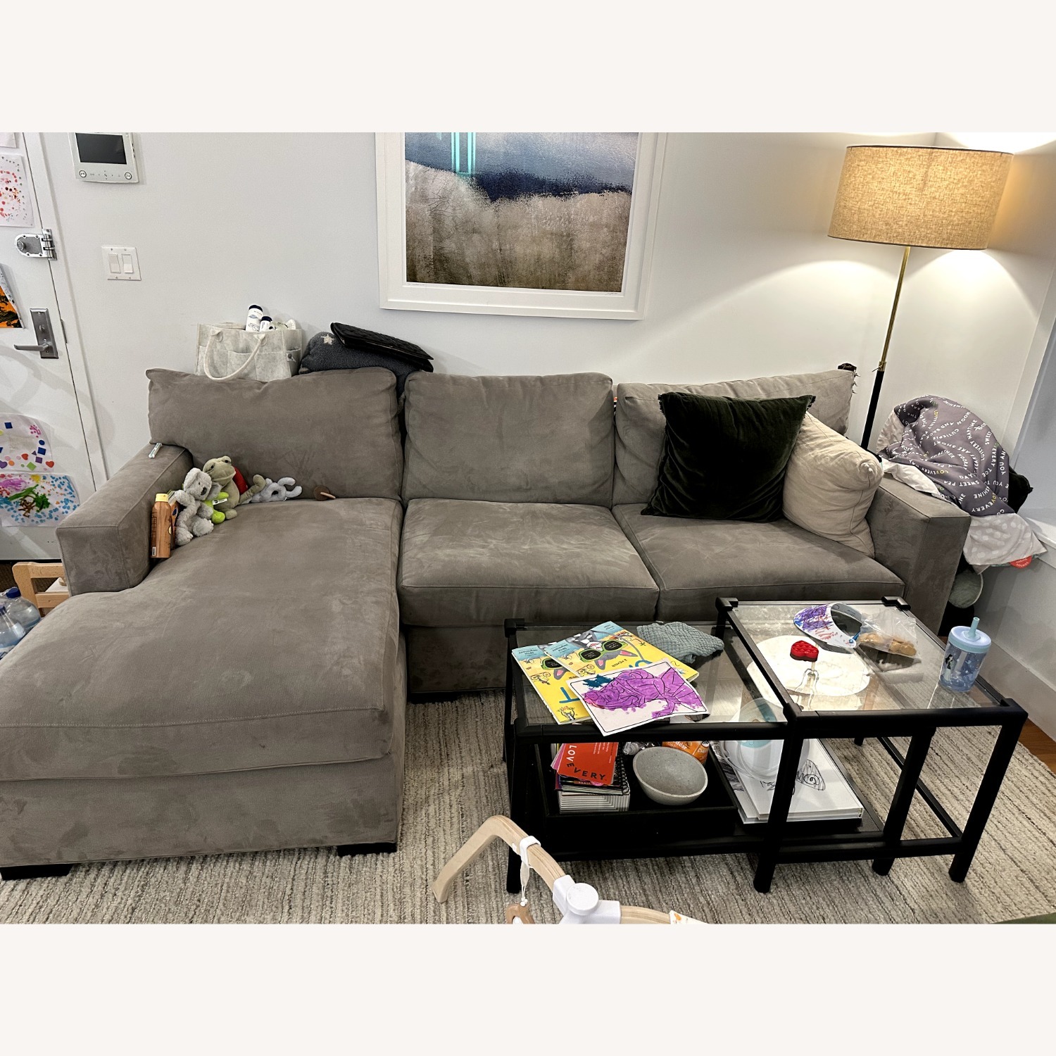 Crate & Barrel Axis Sectional With Chaise - image-4