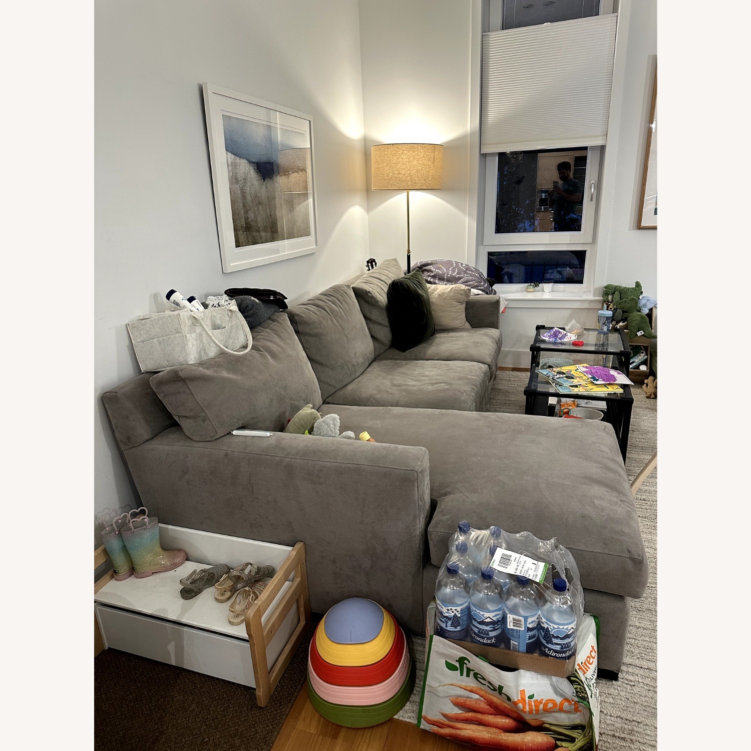 Crate & Barrel Axis Sectional With Chaise - image-3
