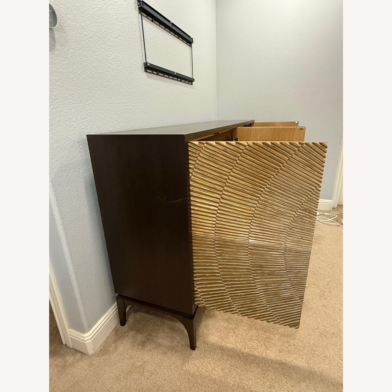 John Richard Gold Wood Side Table - image-3