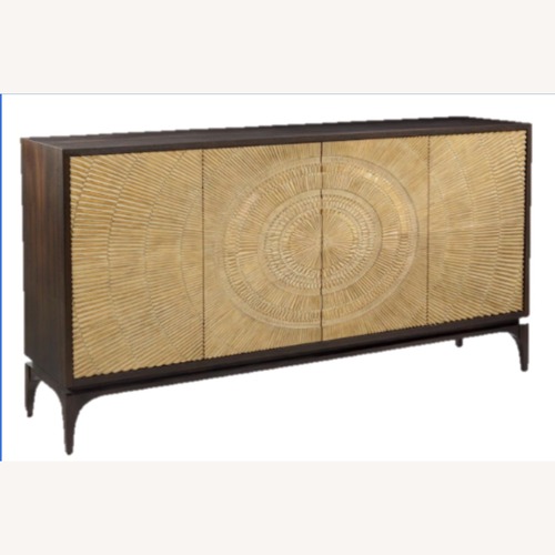 Used John Richard Gold Wood Side Table for sale on AptDeco
