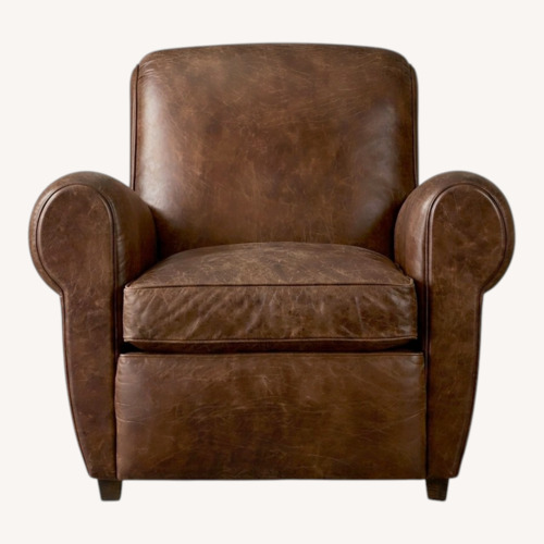 Used Restoration Hardware Brown Leather Club Chair for sale on AptDeco