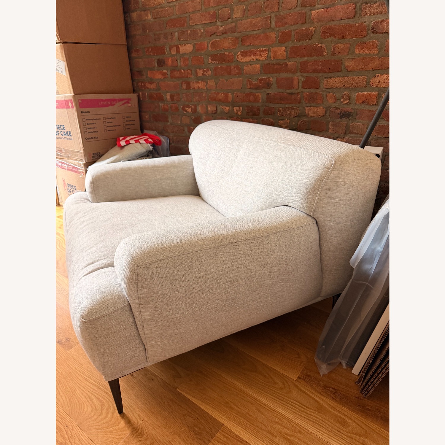 Article Abisko Light Gray Fabric Armchair - image-4