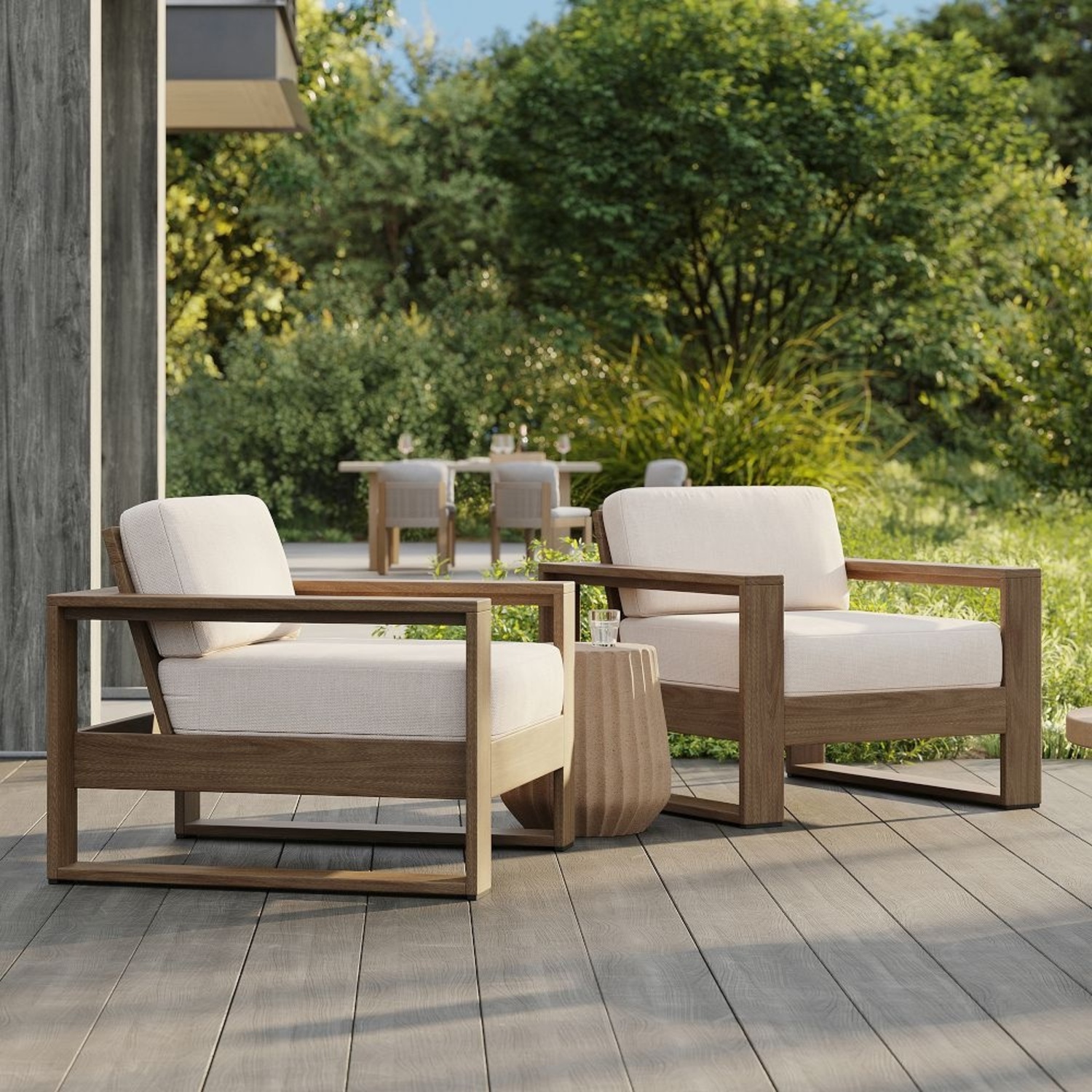 West Elm Light Gray Fabric Patio Furniture - image-4