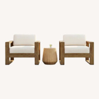 West Elm Light Gray Fabric Patio Furniture
