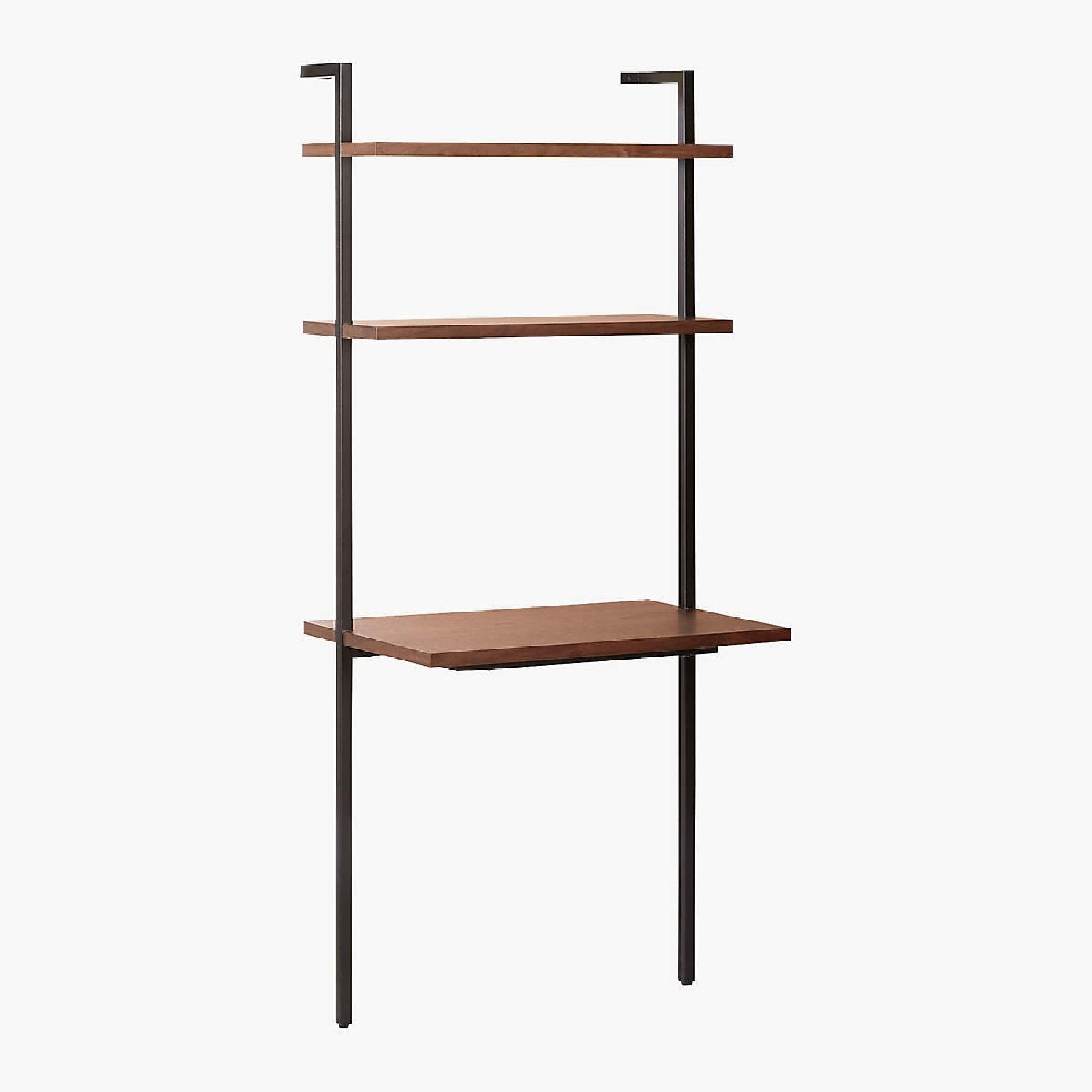 CB2 Helix Dark Brown Wood Desk - image-1