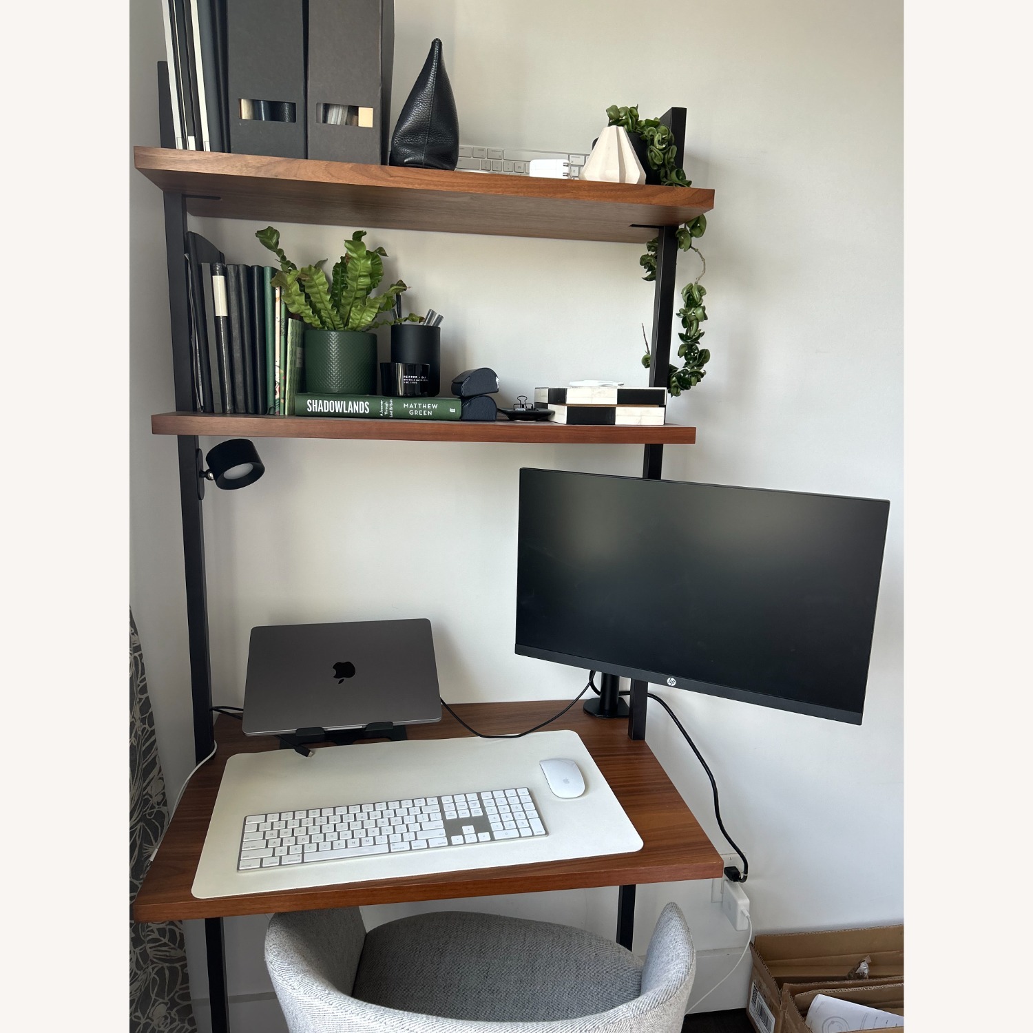 CB2 Helix Dark Brown Wood Desk - image-4