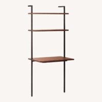 CB2 Helix Dark Brown Wood Desk