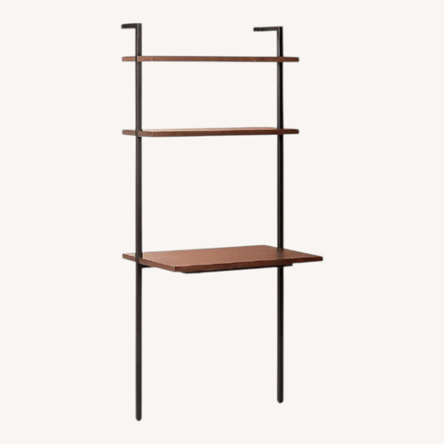 Used CB2 Helix Dark Brown Wood Desk for sale on AptDeco