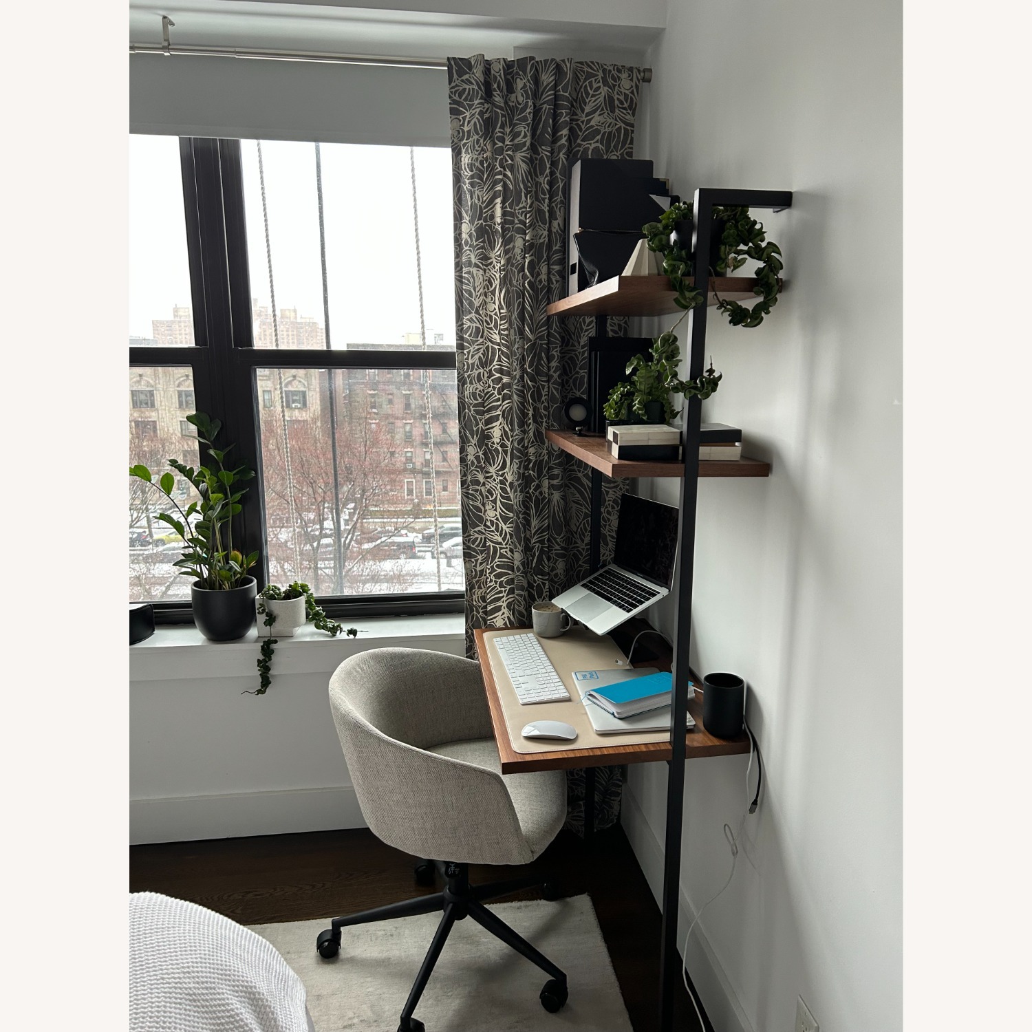 CB2 Helix Dark Brown Wood Desk - image-3