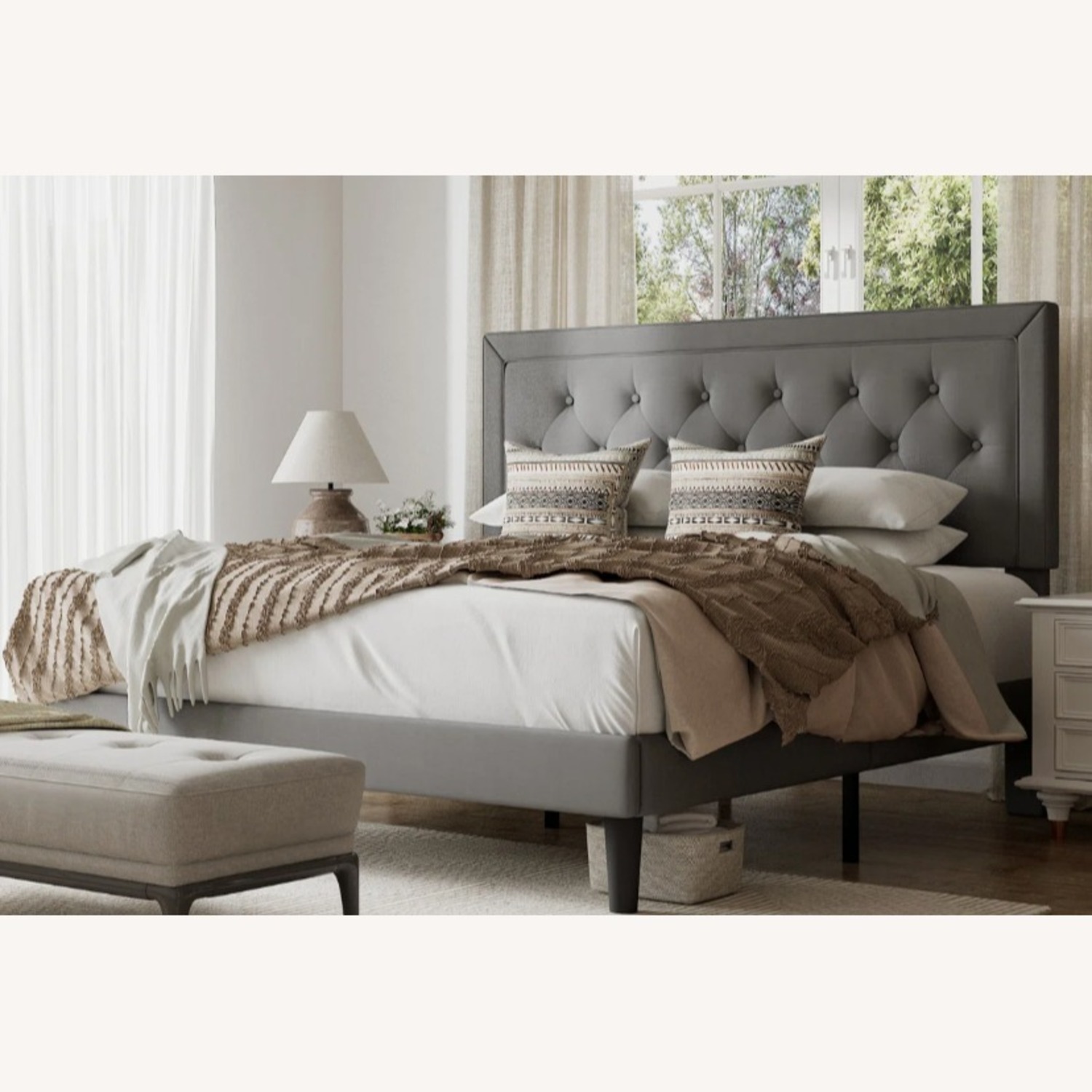 Mercury Row Dark Gray Full Bed - image-2
