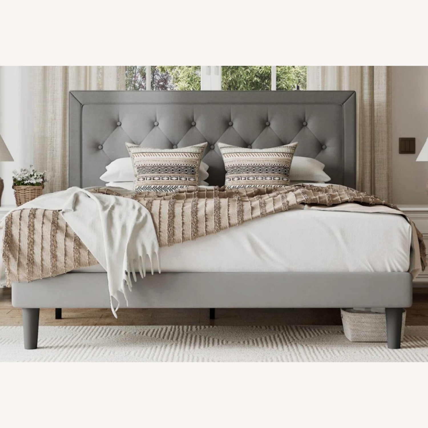 Mercury Row Dark Gray Full Bed - image-1