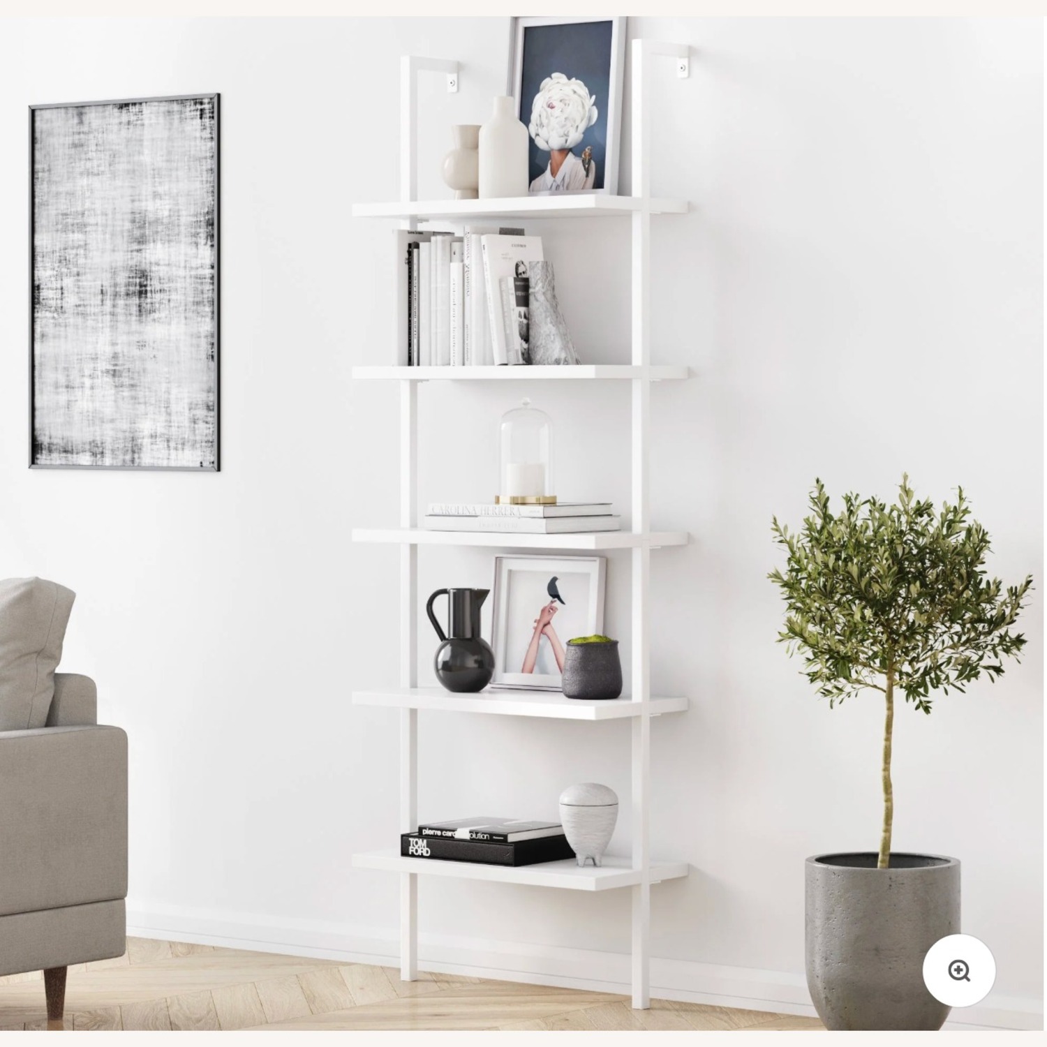 Nathan James Theo White Wood Bookcase - image-2