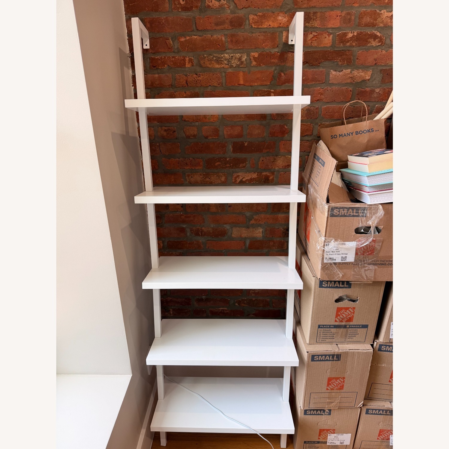 Nathan James Theo White Wood Bookcase - image-7