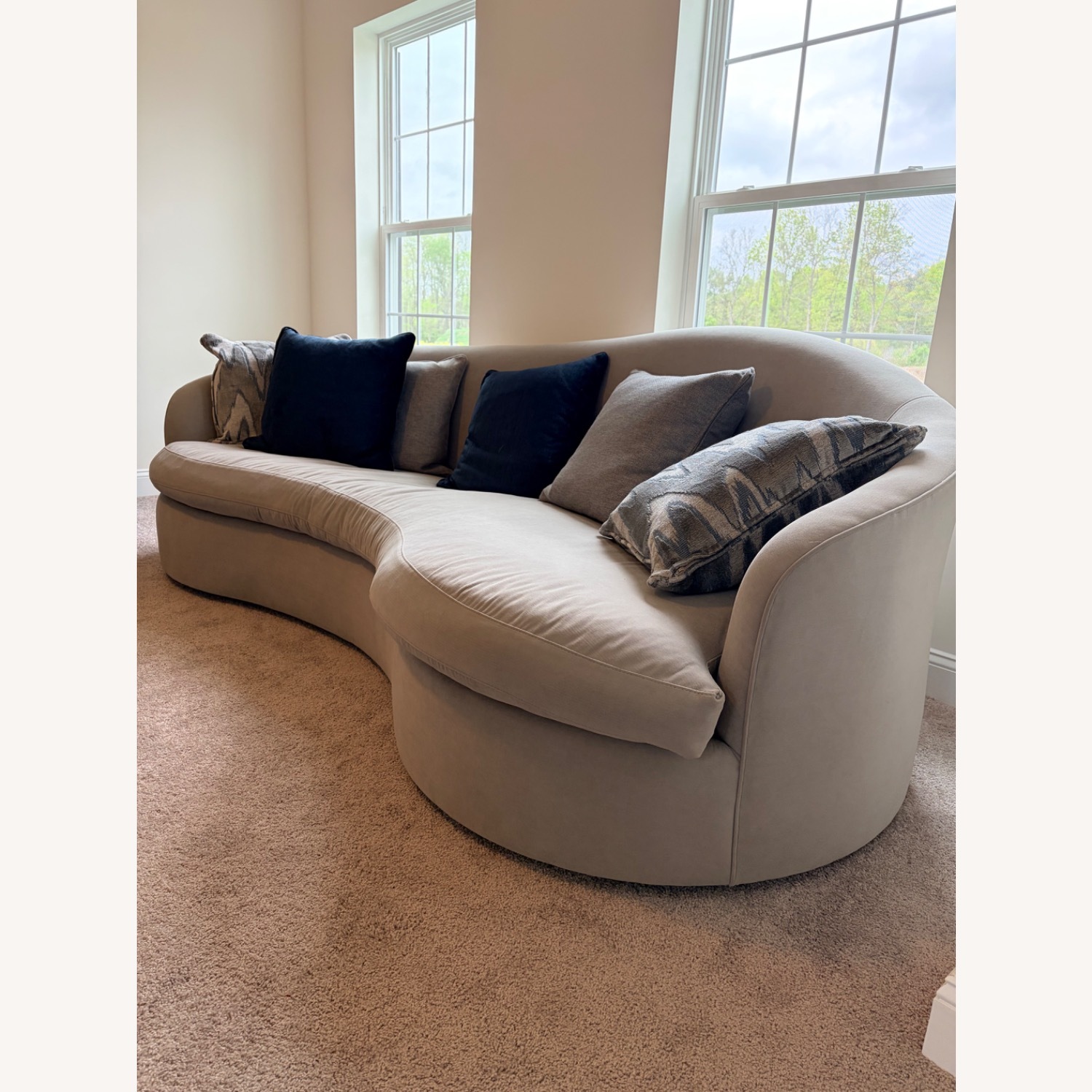Bernhardt Light Gray 2 Piece Sectional - image-2