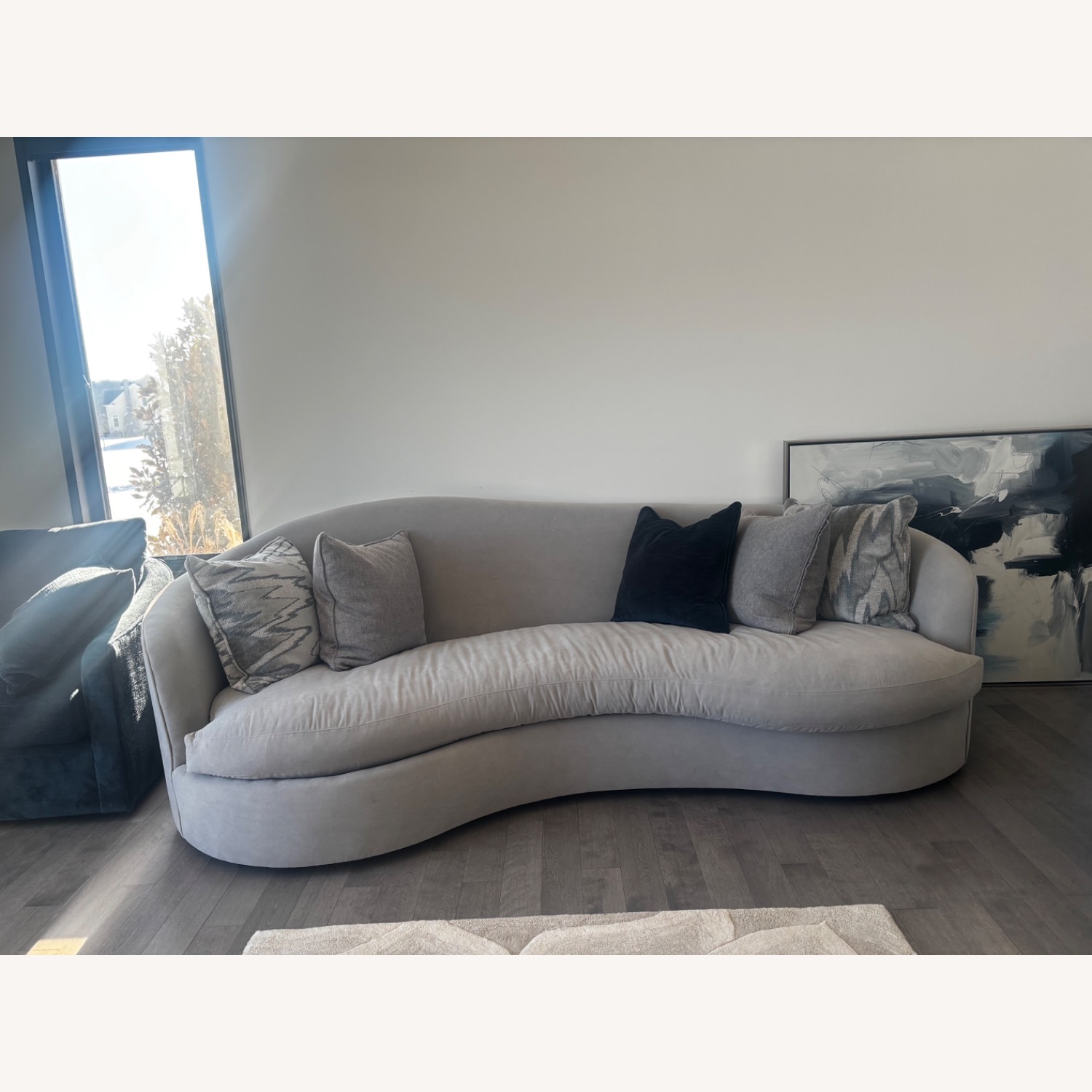 Bernhardt Light Gray 2 Piece Sectional - image-4