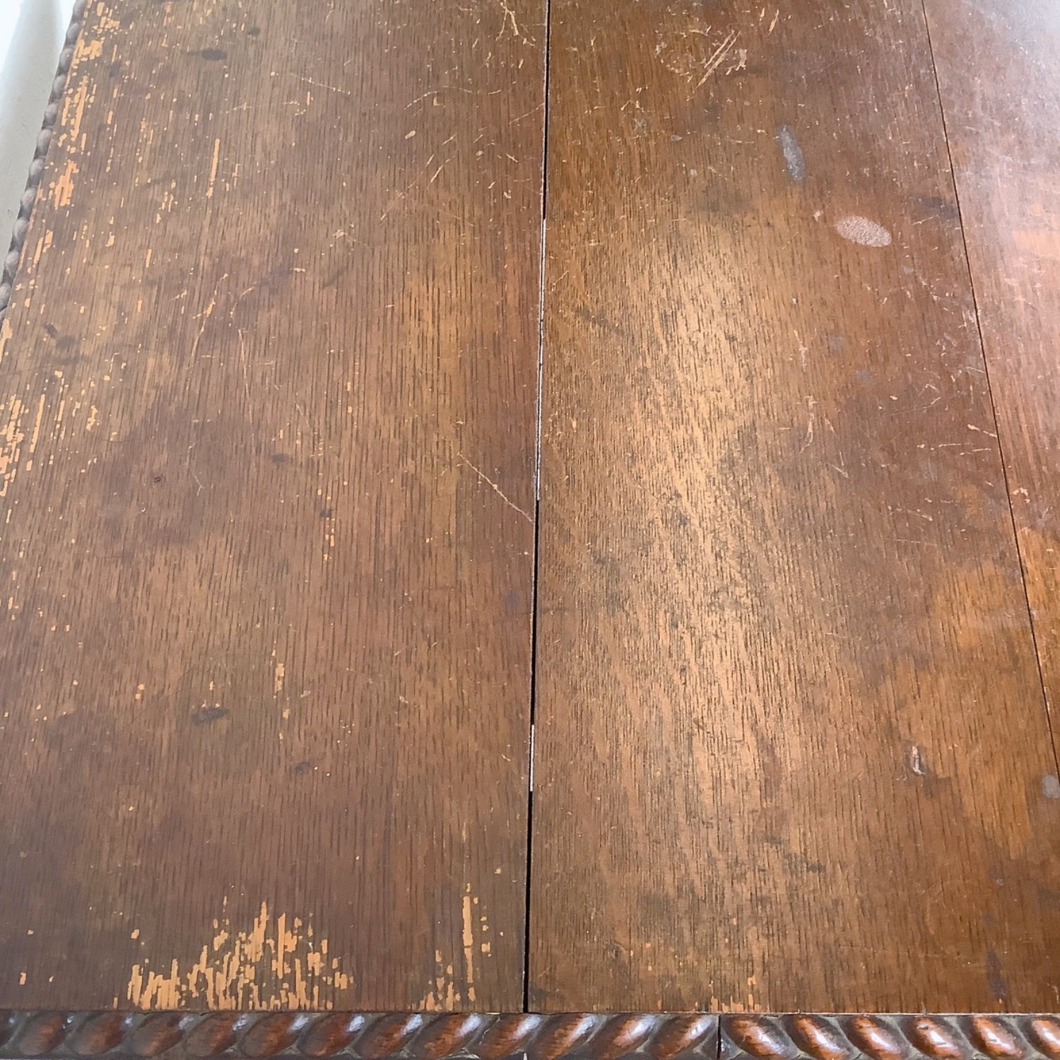 Antique Wood Accent Table, Ball and Claw Feet - image-12