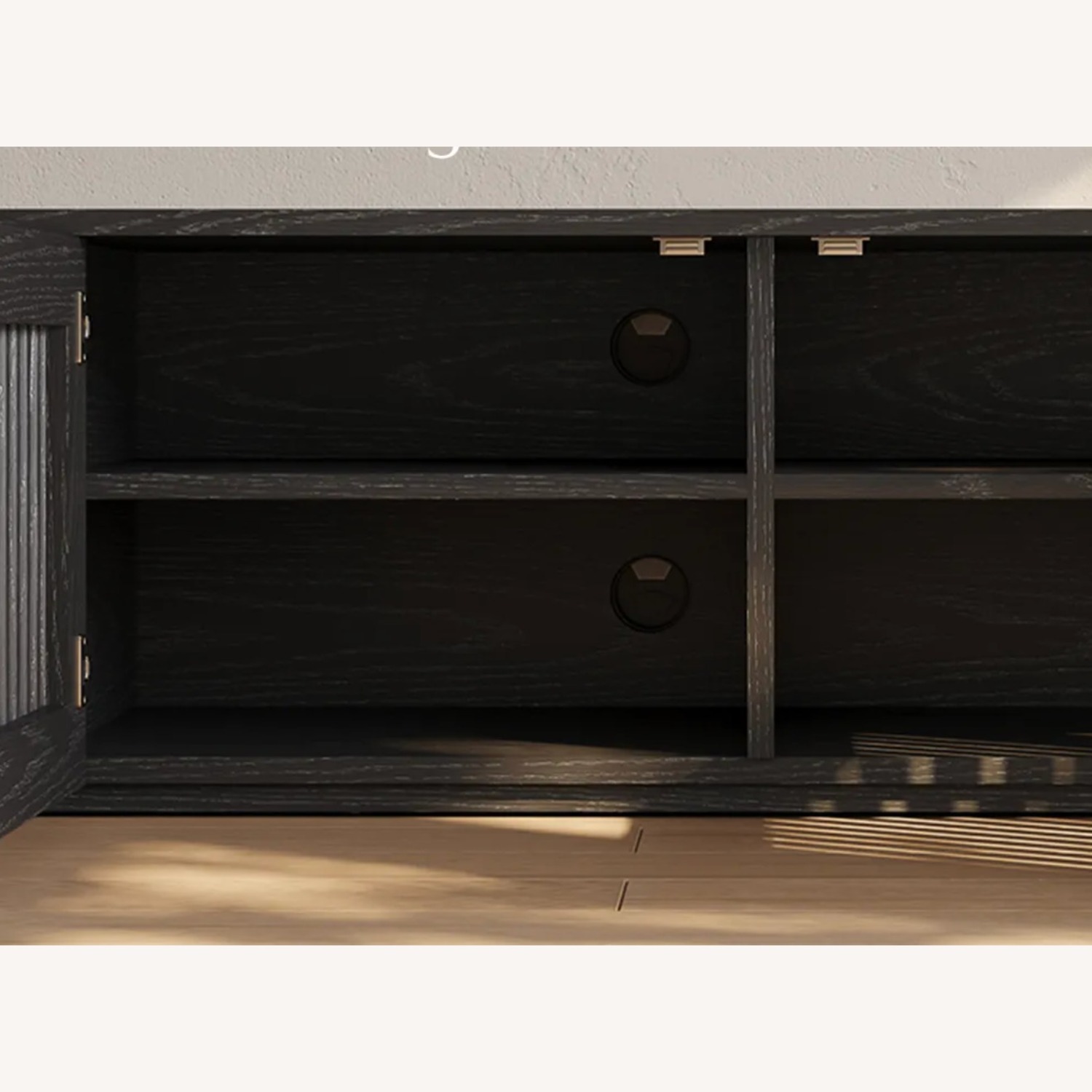 Povison Black Wood Media Storage - image-4