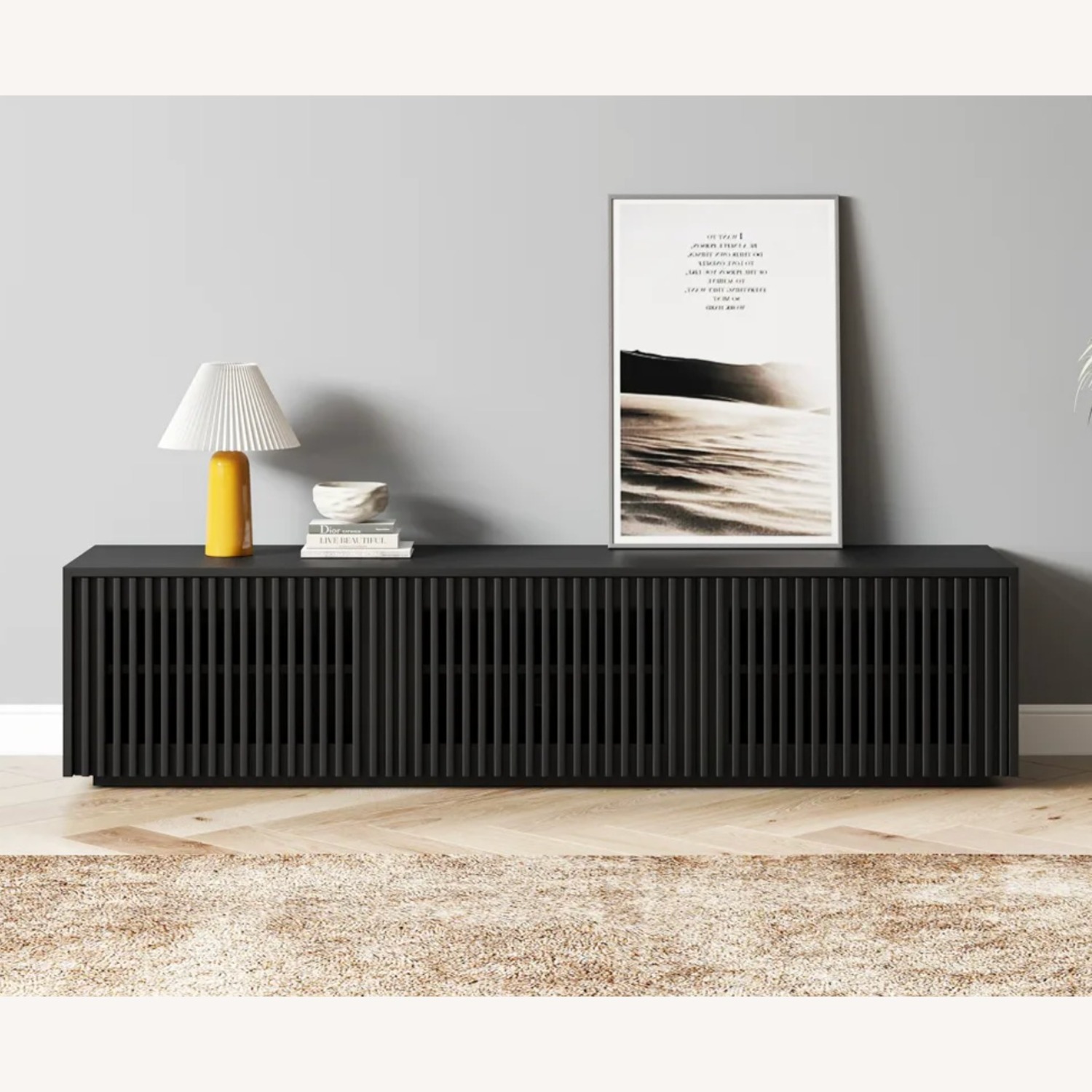 Povison Black Wood Media Storage - image-2