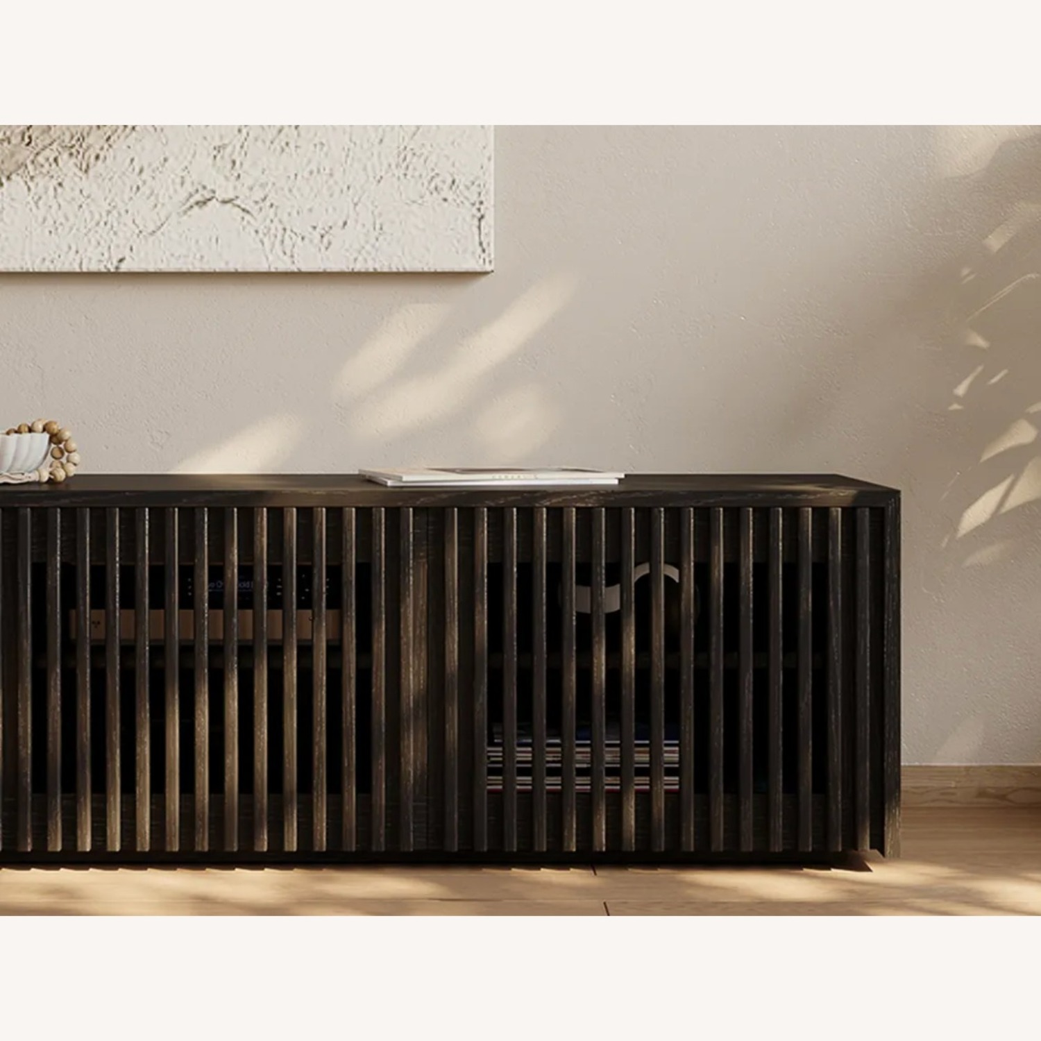 Povison Black Wood Media Storage - image-3