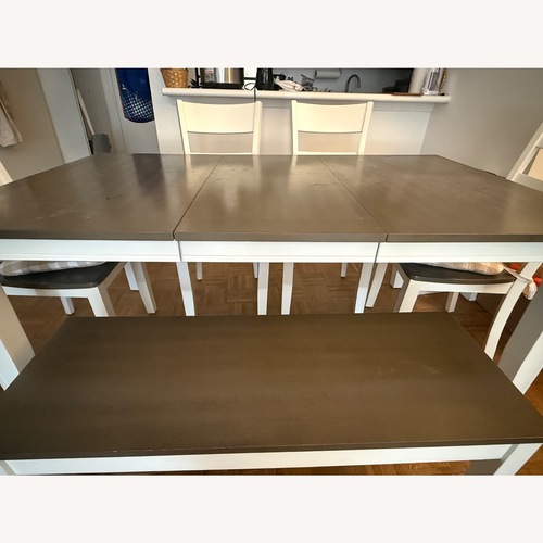 Used Bob's Discount Furniture Wood Dining Set for sale on AptDeco
