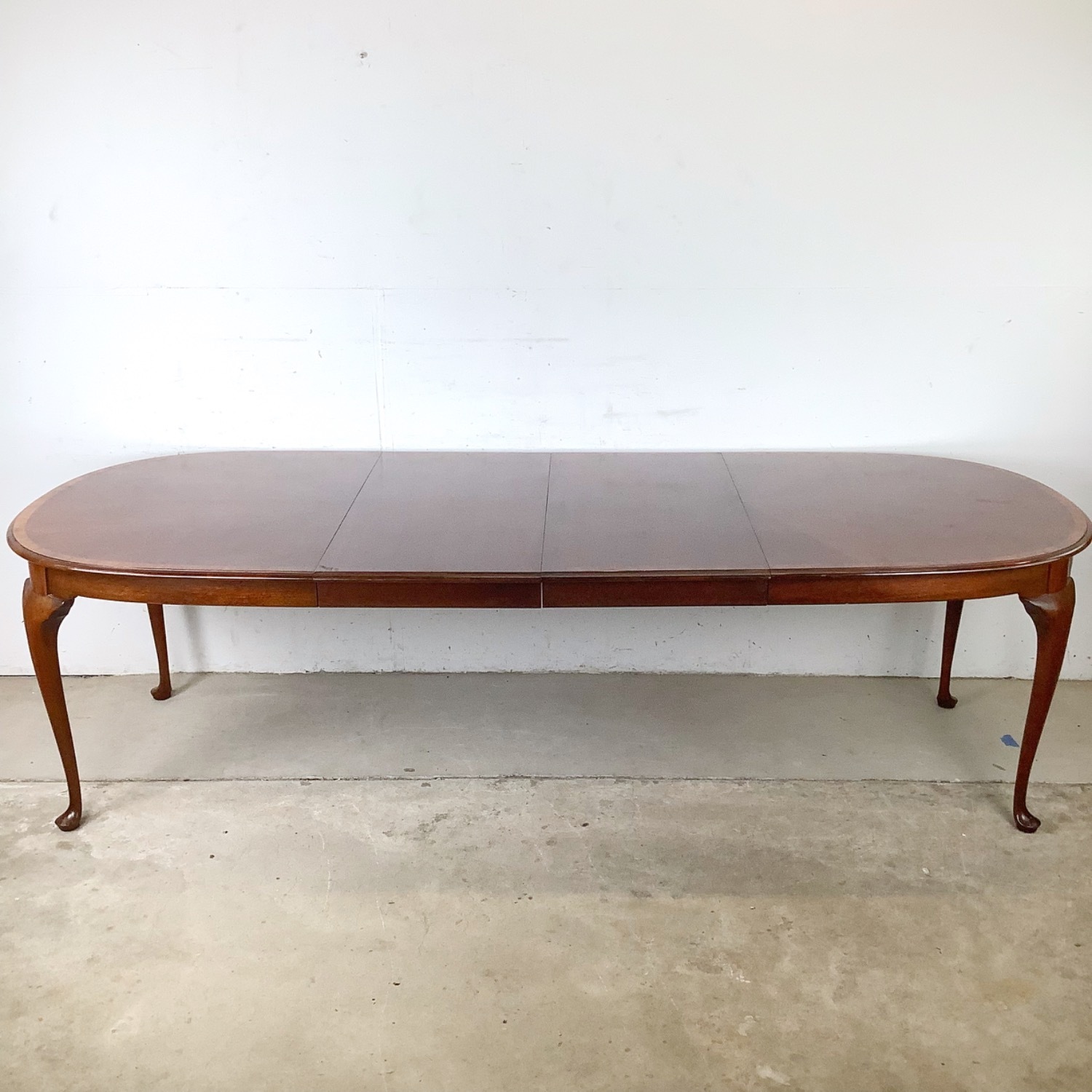 Mahogany Queen Anne Oval Extension Dining Table  - image-11