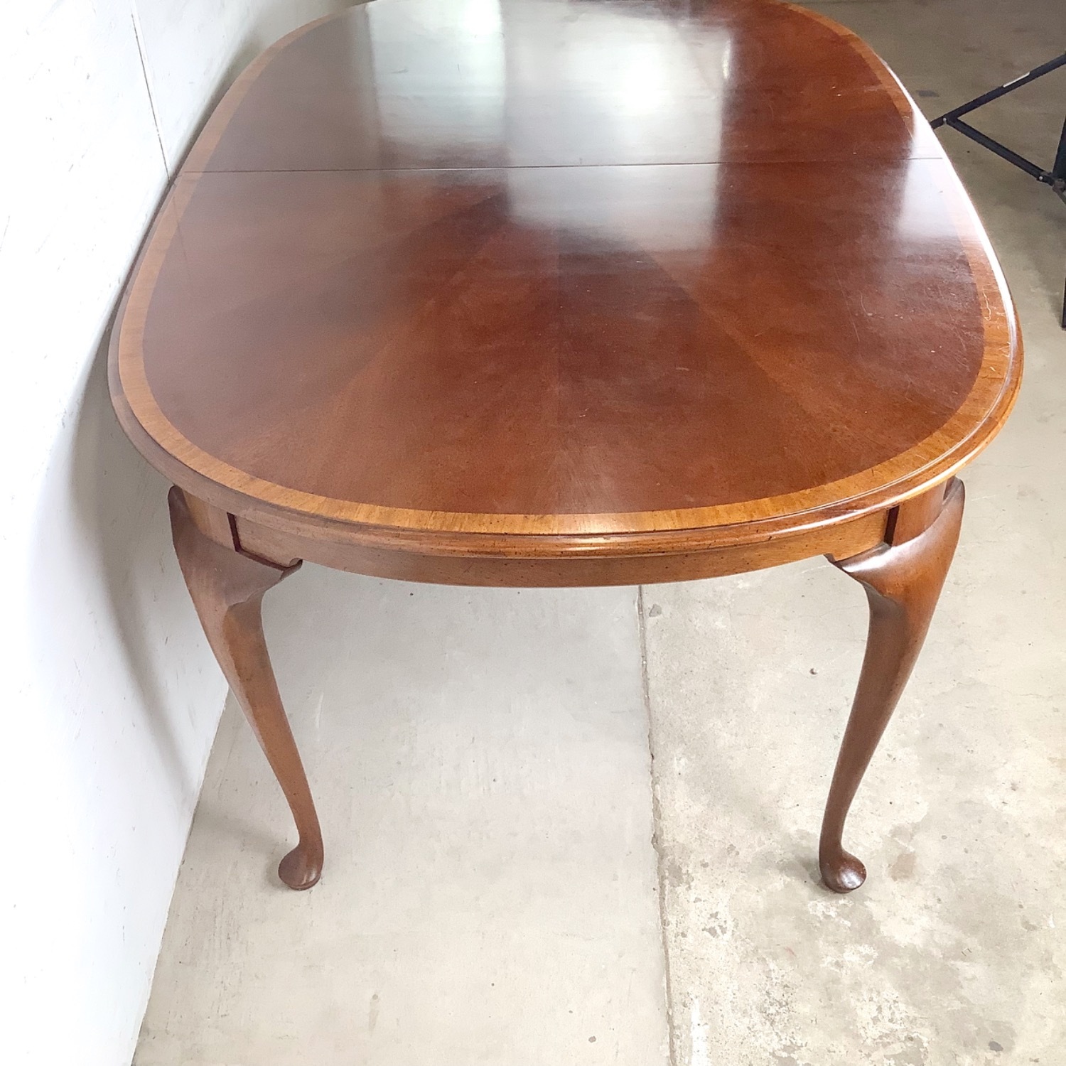 Mahogany Queen Anne Oval Extension Dining Table  - image-8
