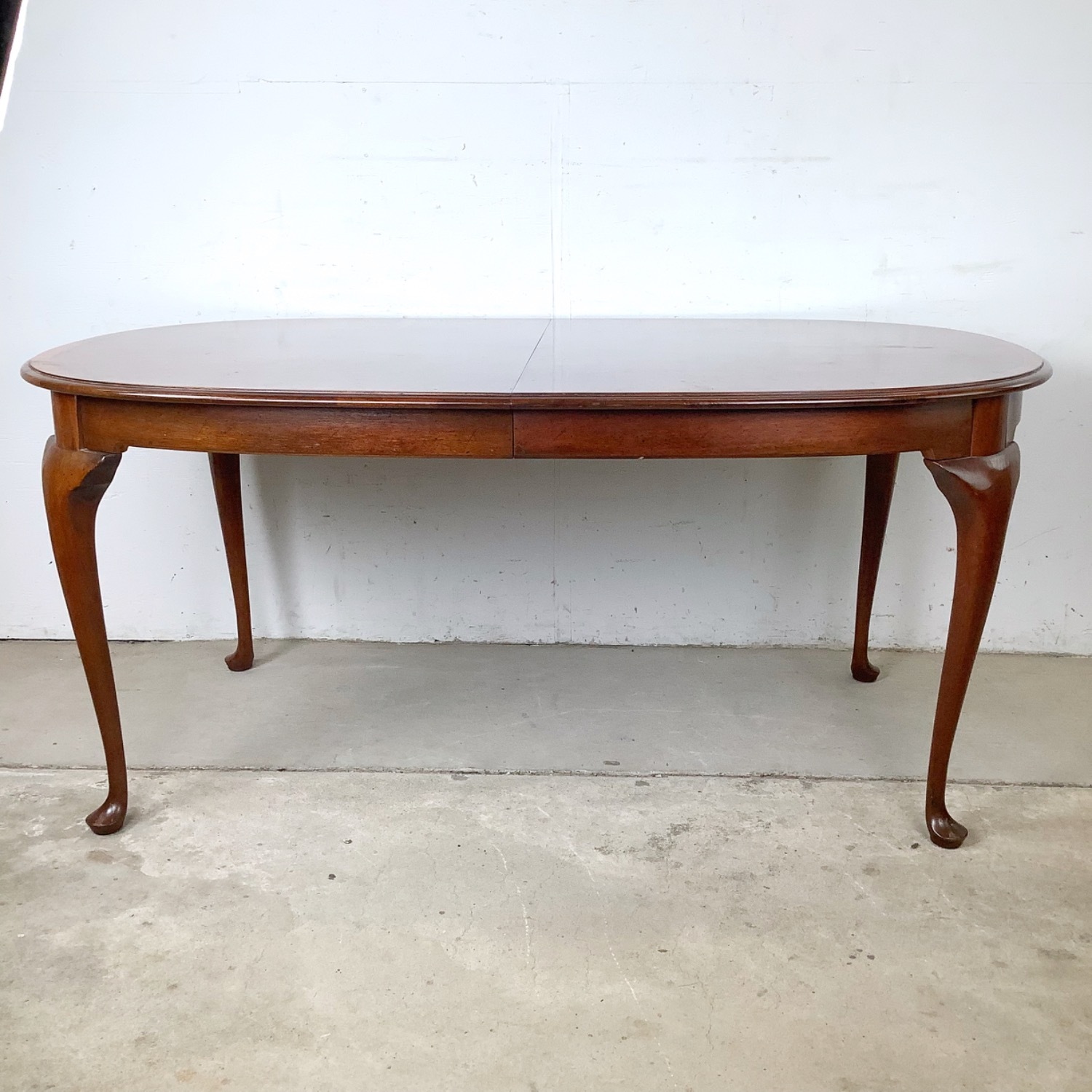 Mahogany Queen Anne Oval Extension Dining Table  - image-10