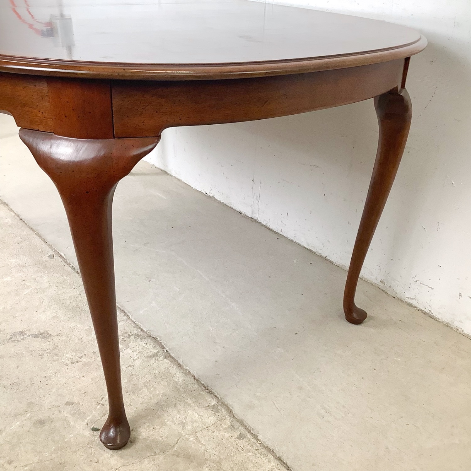 Mahogany Queen Anne Oval Extension Dining Table  - image-9