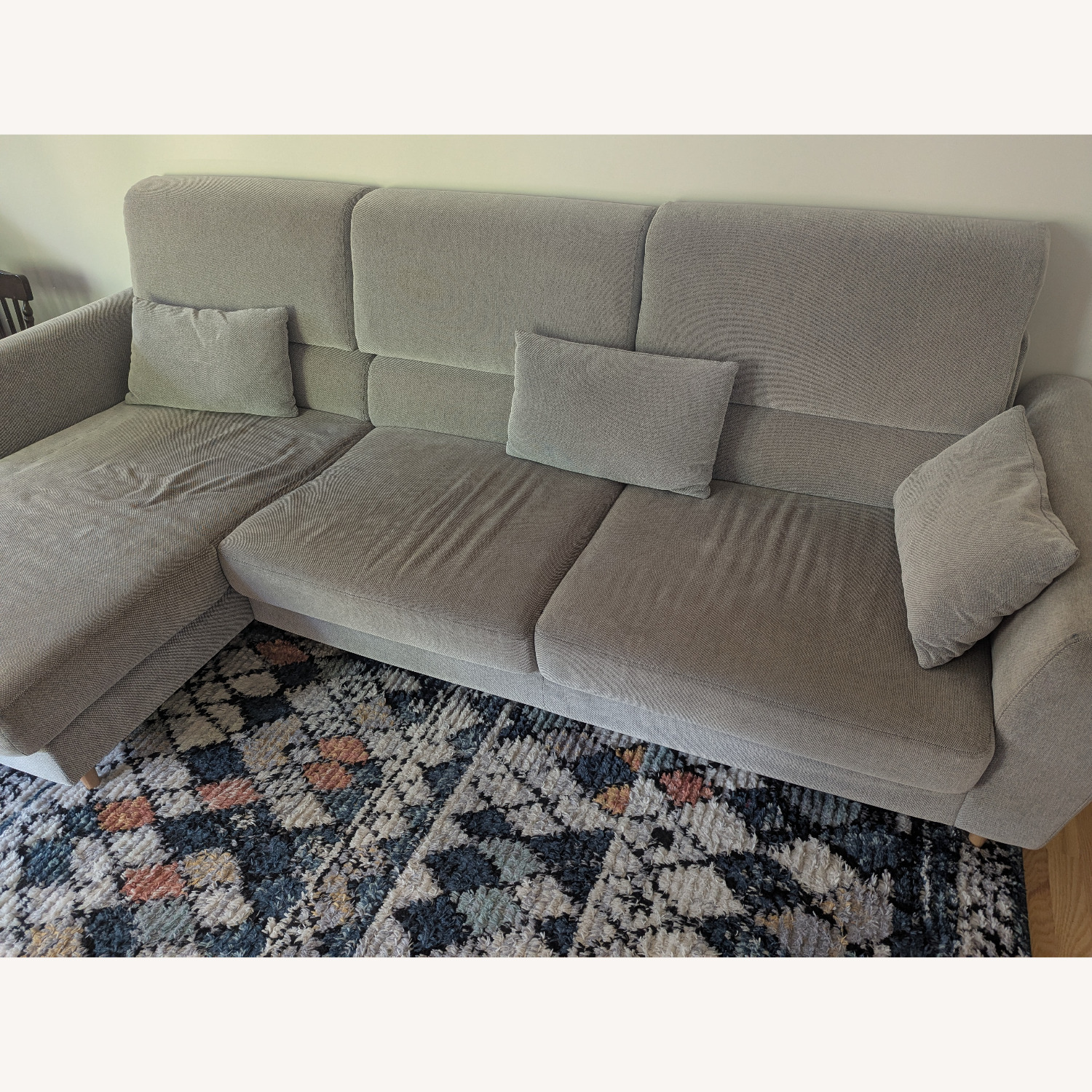 IKEA FINNALA Light Gray Fabric 2 Piece Sectional - image-1