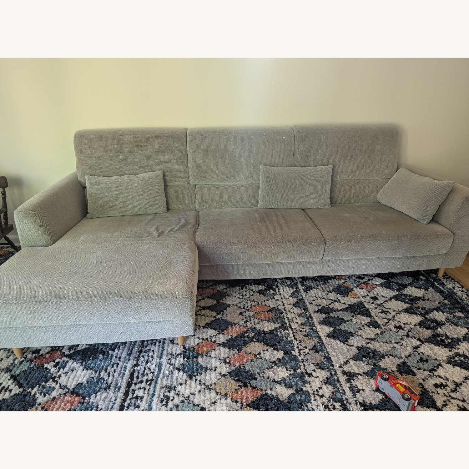 IKEA FINNALA Light Gray Fabric 2 Piece Sectional - image-3