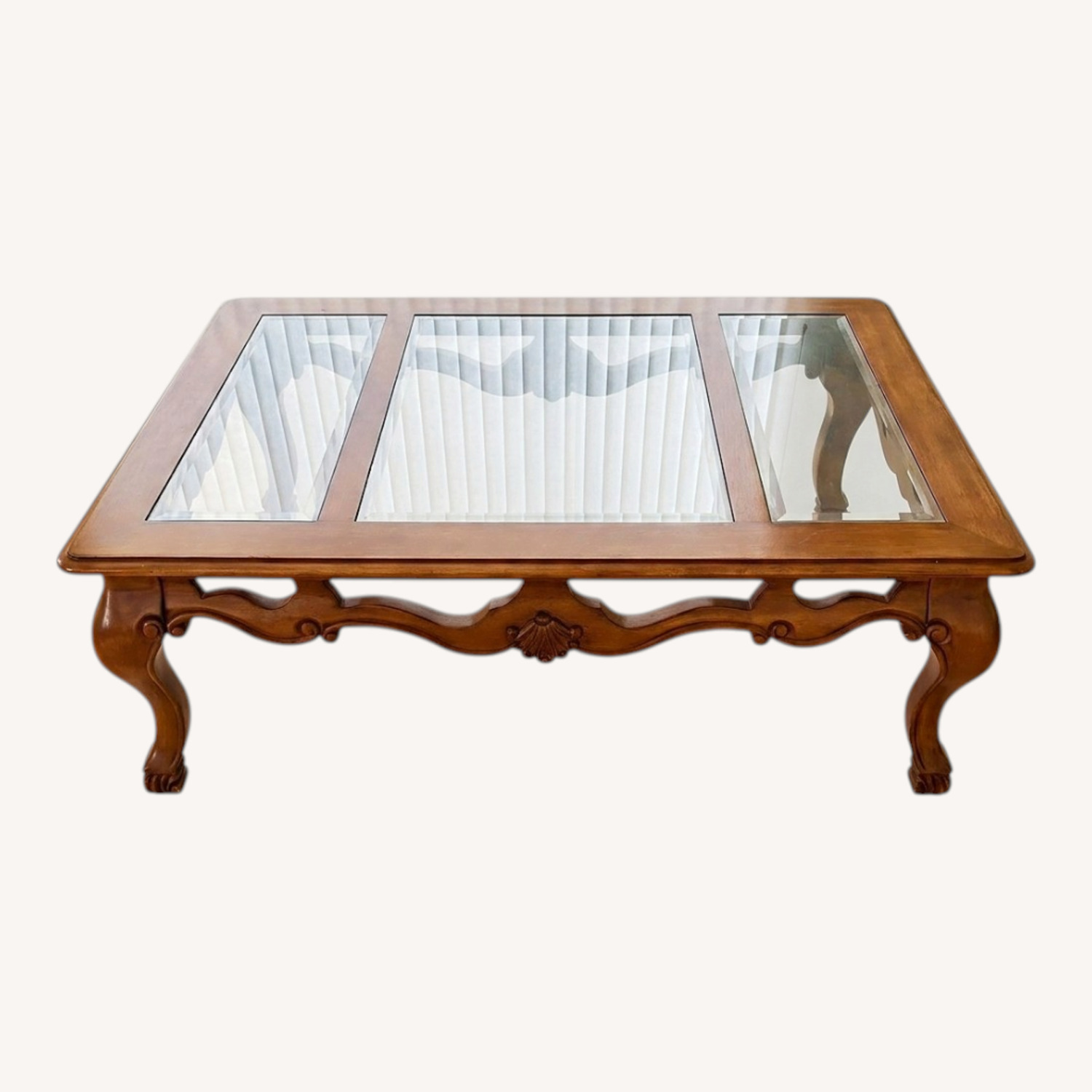 Light Brown Wood Coffee Table and 2 End Tables - image-0