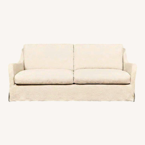 Used Sixpenny Esme White Linen 3+ Seater Sofa for sale on AptDeco