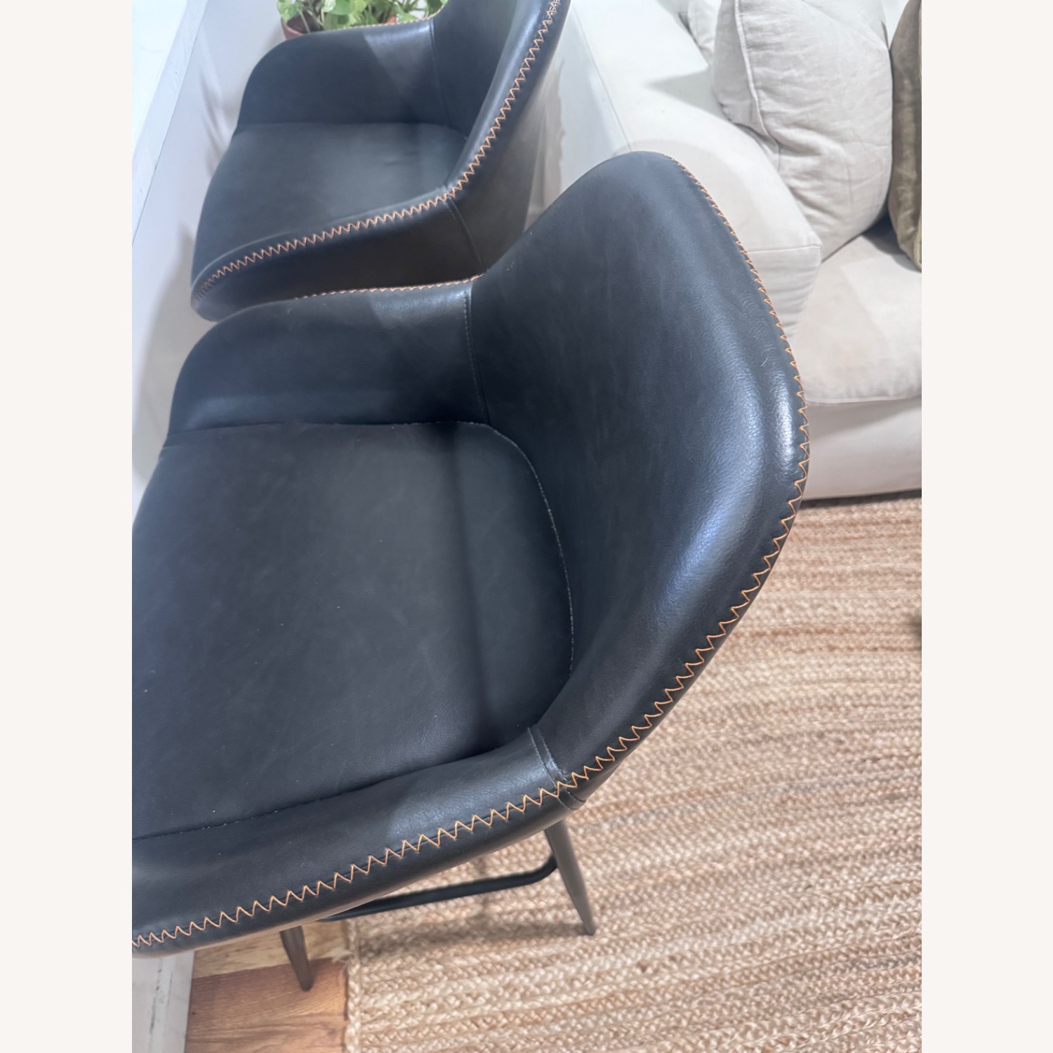 Wayfair Dark Gray Faux Leather Stools - image-5