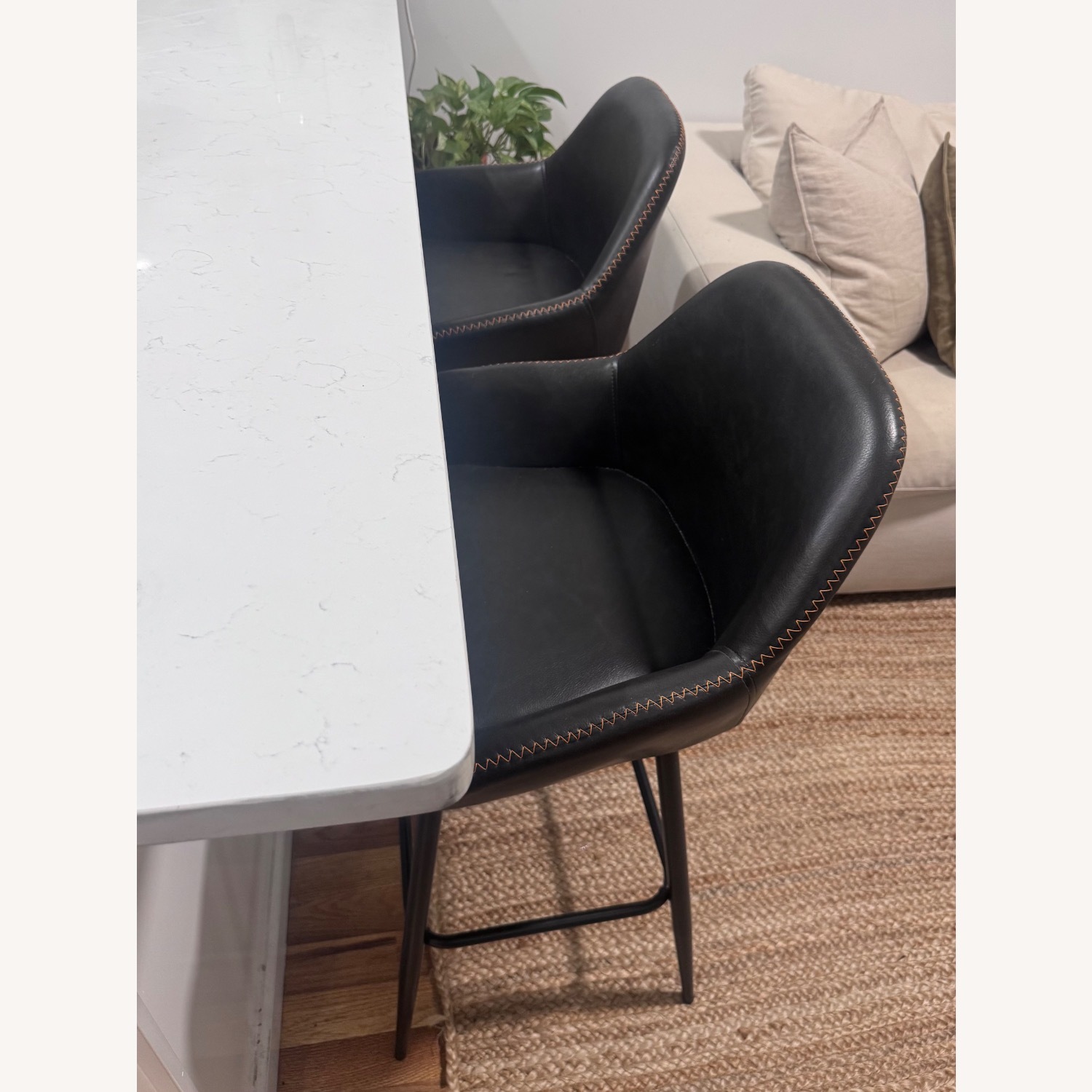 Wayfair Dark Gray Faux Leather Stools - image-2