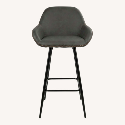 Used Wayfair Dark Gray Faux Leather Stools for sale on AptDeco