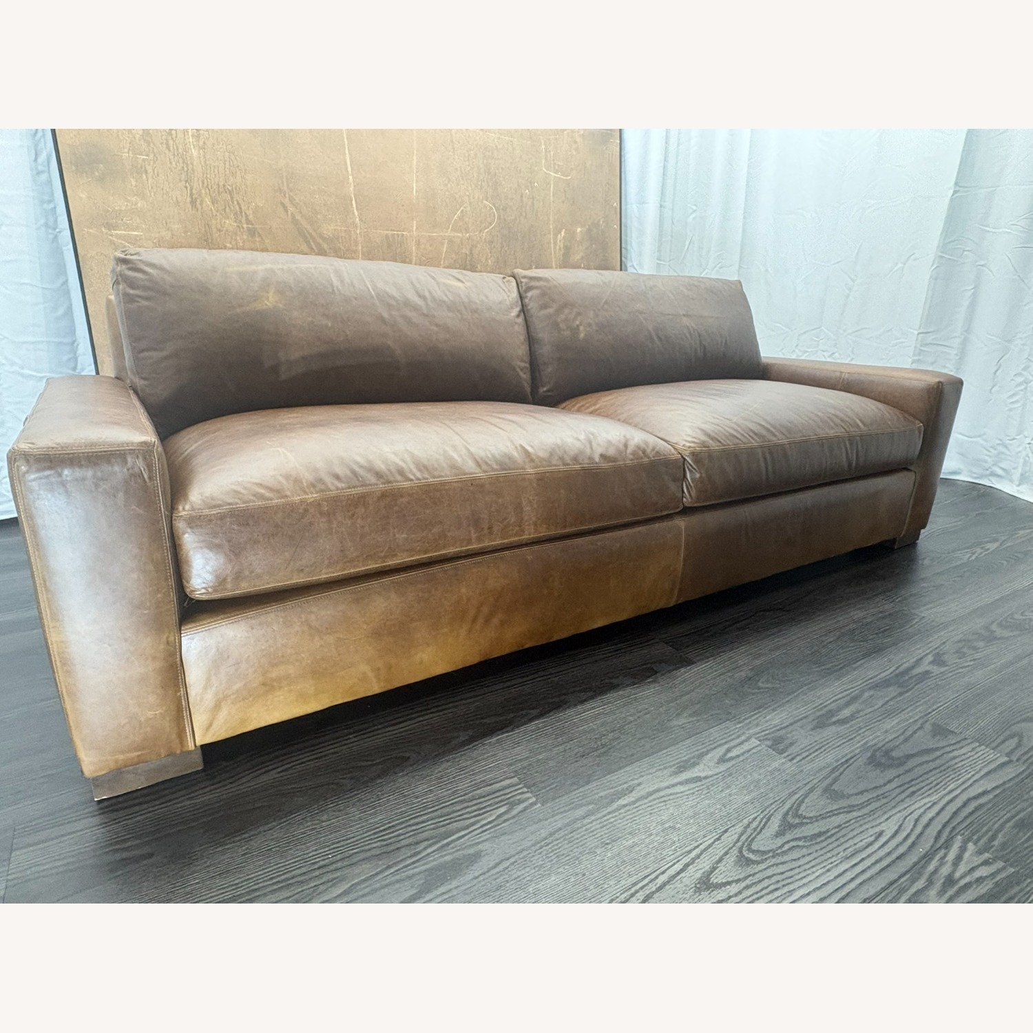 Restoration Hardware Maxwell Leather 2-Cushion Sofa | Leather - image-21