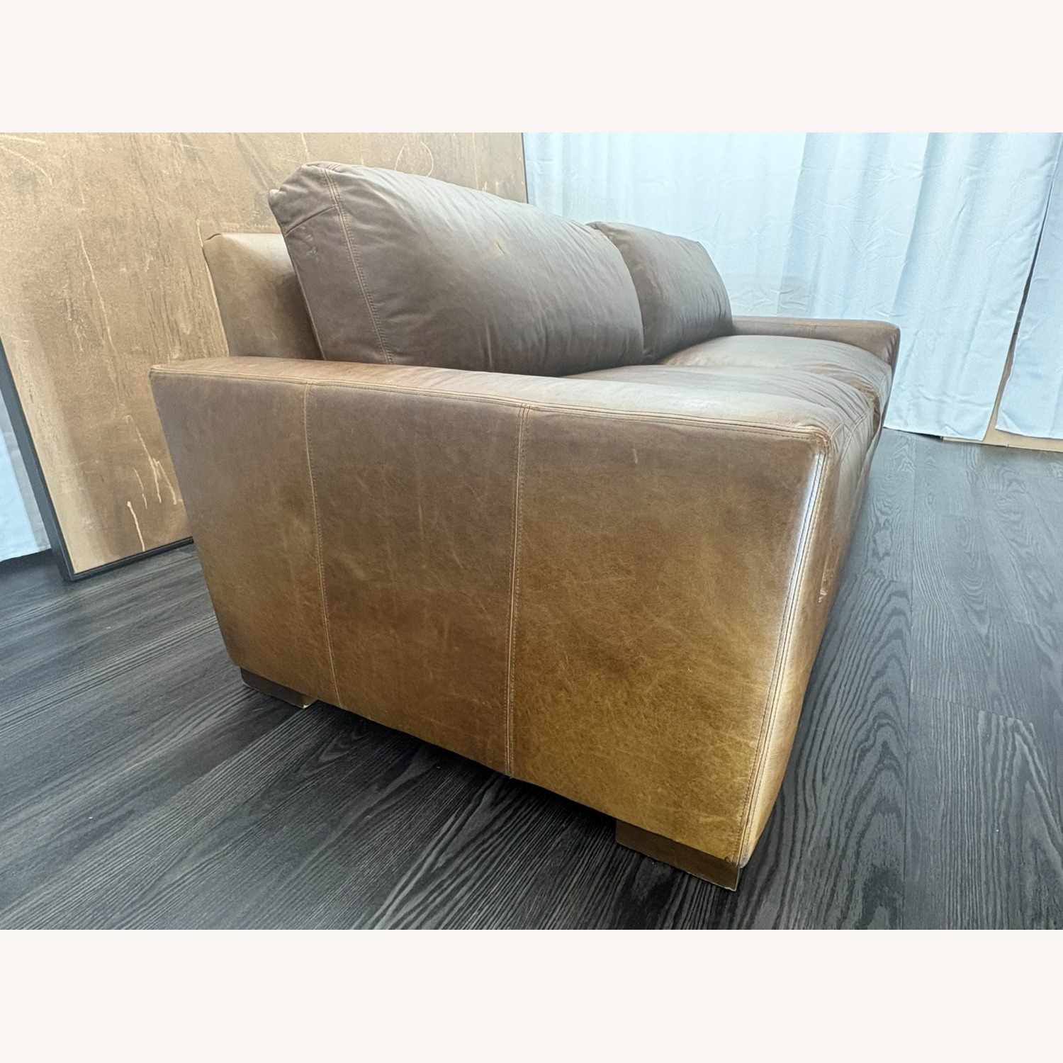 Restoration Hardware Maxwell Leather 2-Cushion Sofa | Leather - image-20