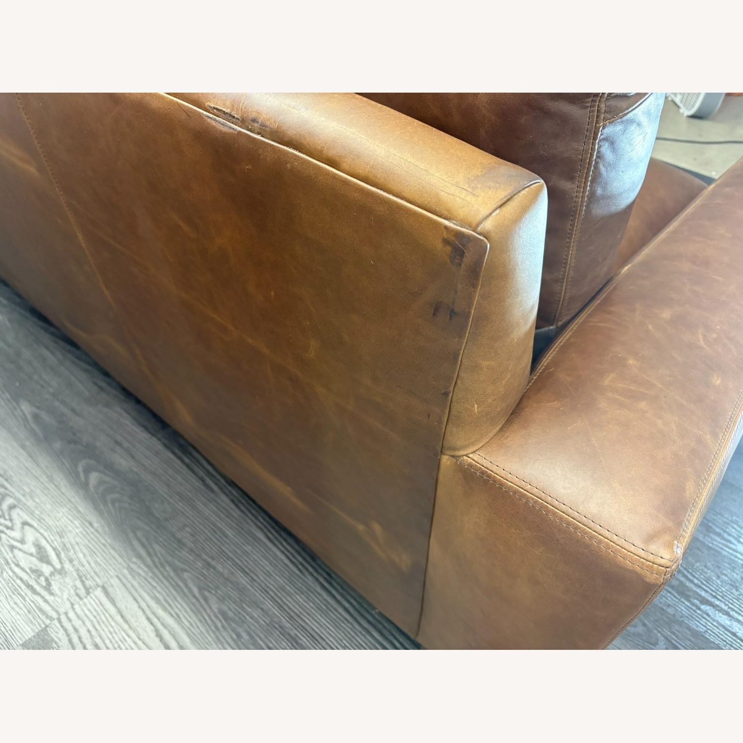 Restoration Hardware Maxwell Leather 2-Cushion Sofa | Leather - image-12