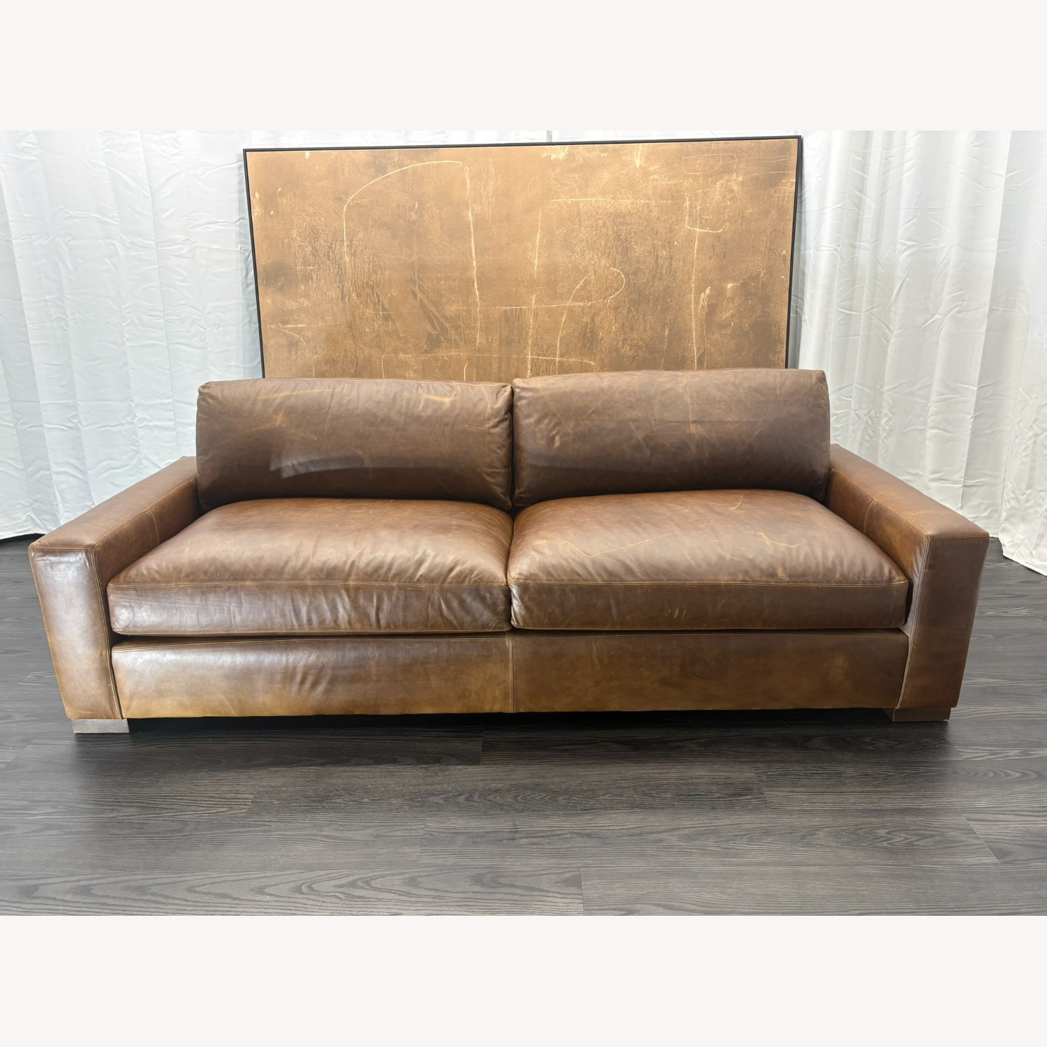 Restoration Hardware Maxwell Leather 2-Cushion Sofa | Leather - image-13