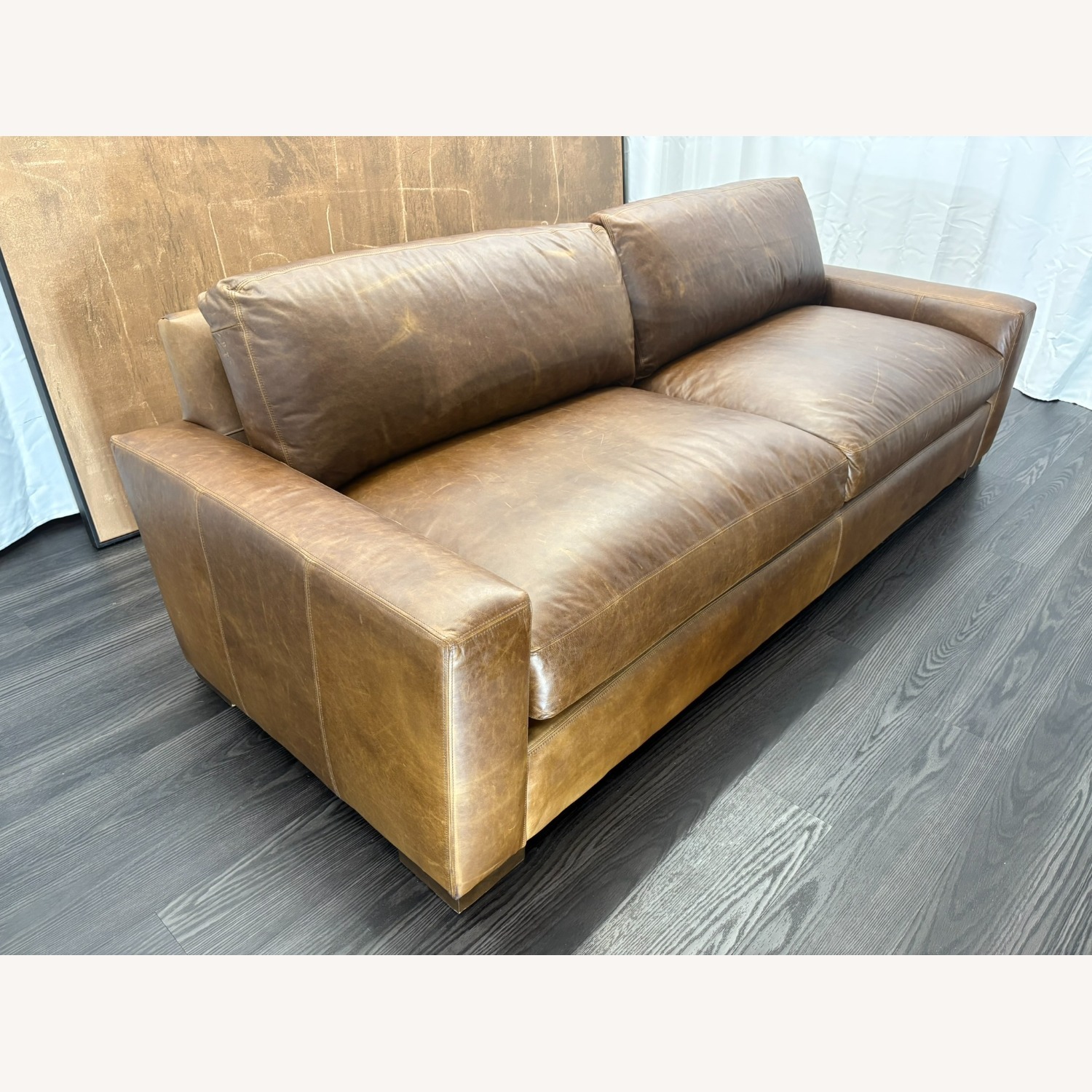 Restoration Hardware Maxwell Leather 2-Cushion Sofa | Leather - image-18