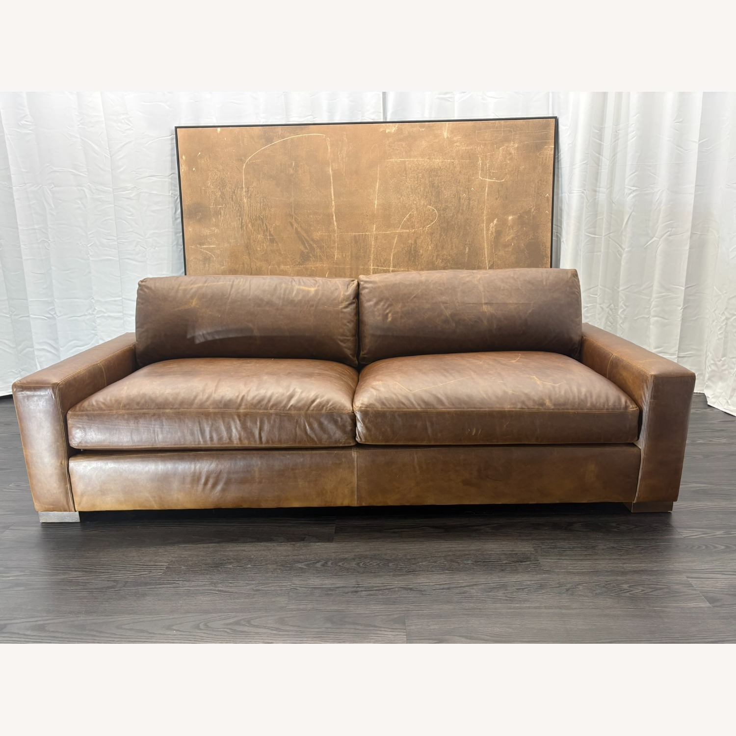 Restoration Hardware Maxwell Leather 2-Cushion Sofa | Leather - image-19