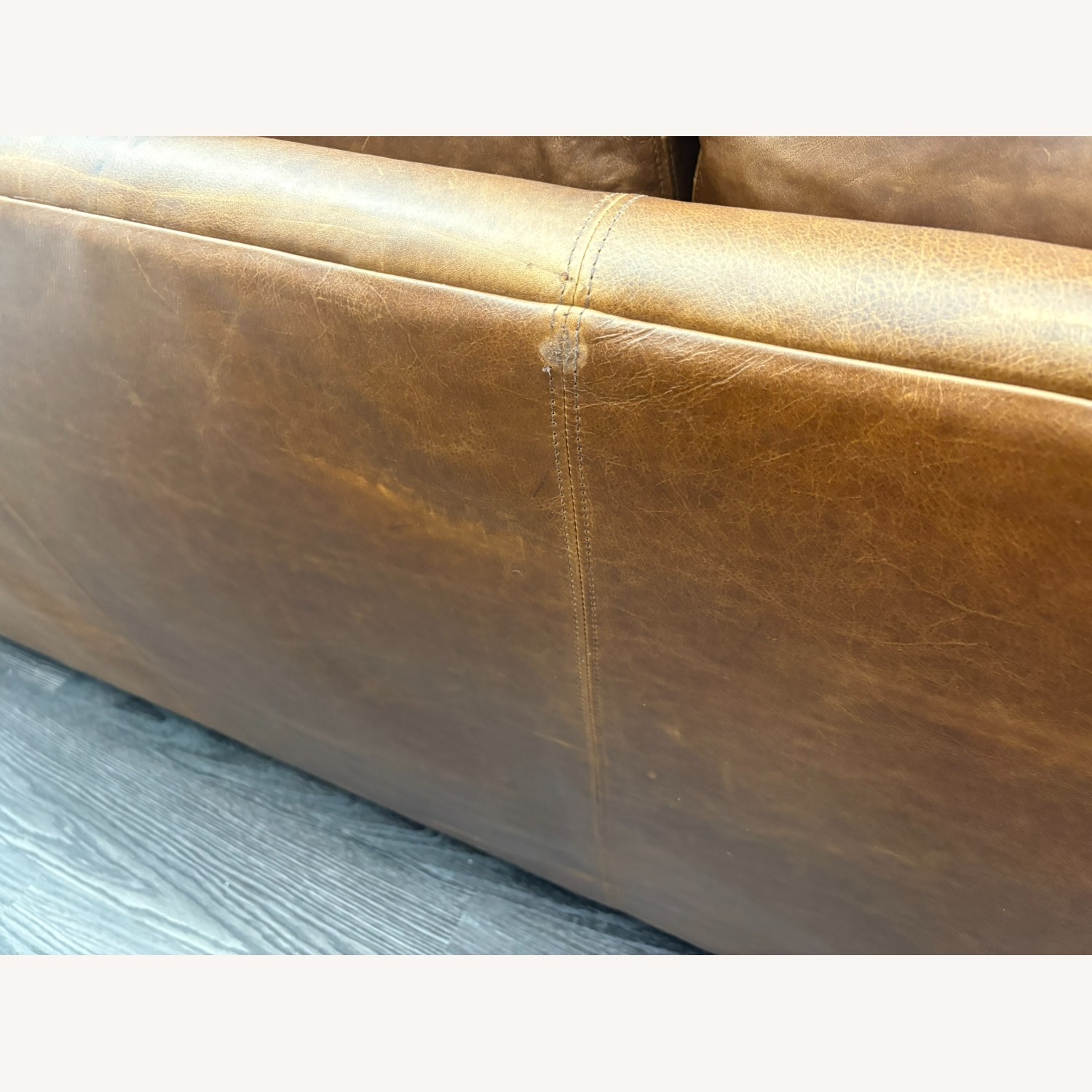Restoration Hardware Maxwell Leather 2-Cushion Sofa | Leather - image-11